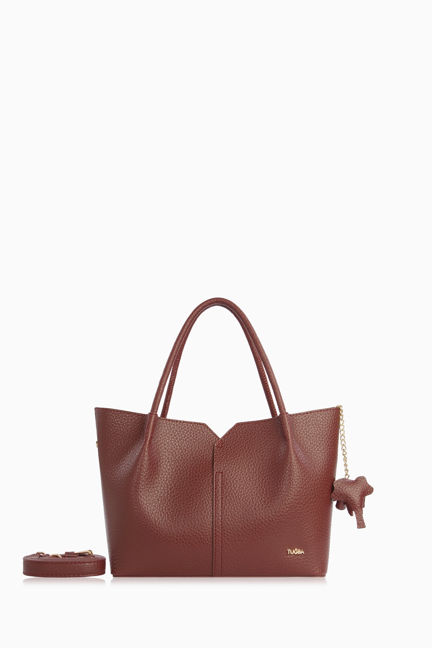 Aksesuar Detaylı Çanta - Bordo TUGBA