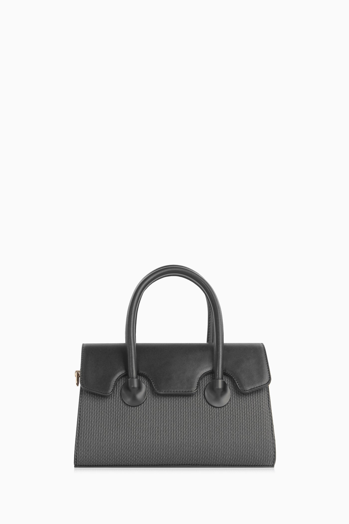 Kapaklı Minimal Çanta - Siyah TUGBA