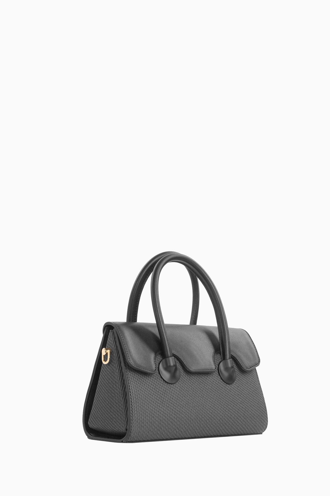 Kapaklı Minimal Çanta - Siyah TUGBA