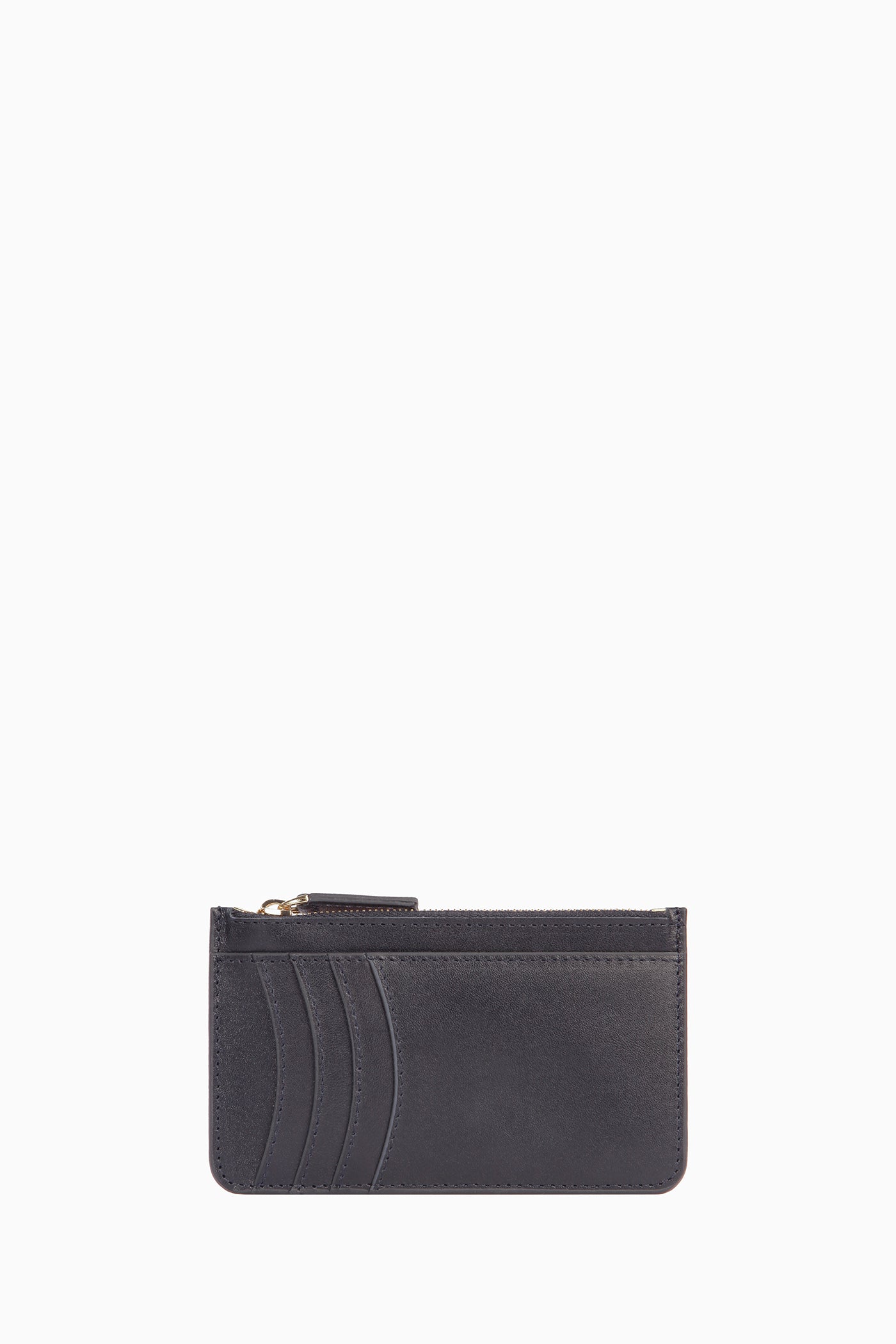 Fermuarlı Deri Kartlık - Lacivert TUGBA