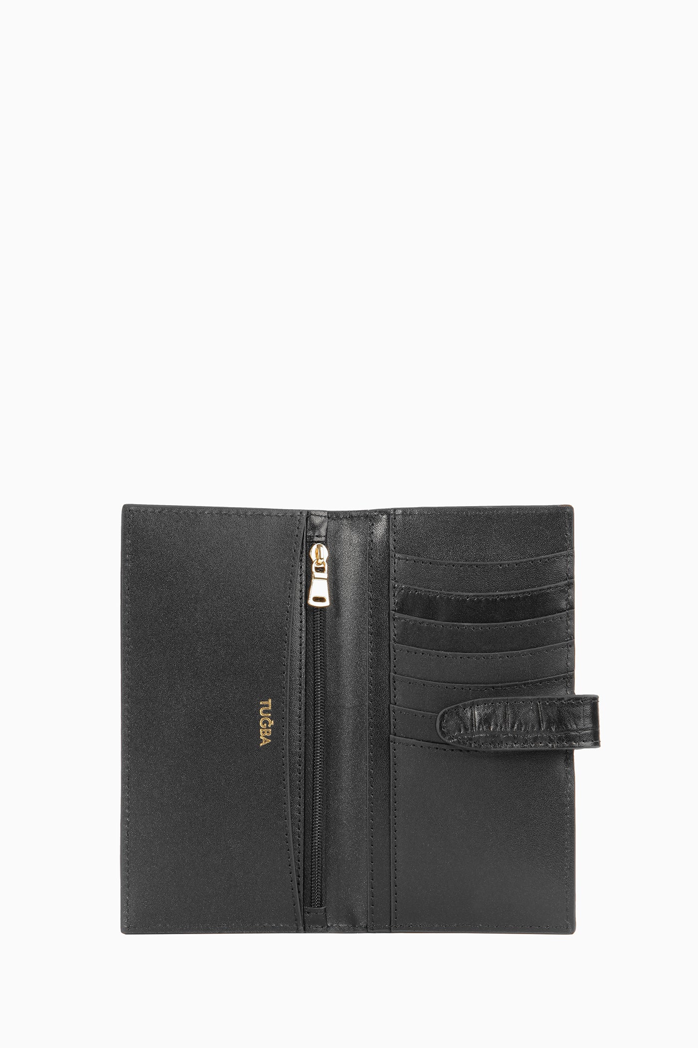 Deri Krokodil Cüzdan - Siyah TUGBA