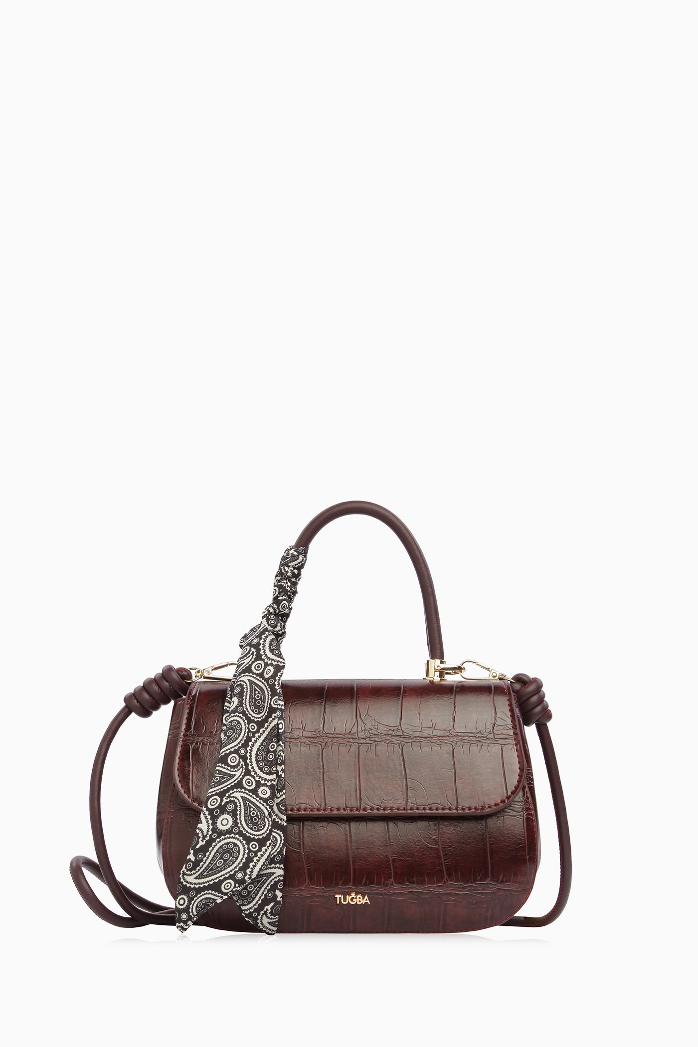 Aksesuarlı Mini Çanta - Bordo TUGBA