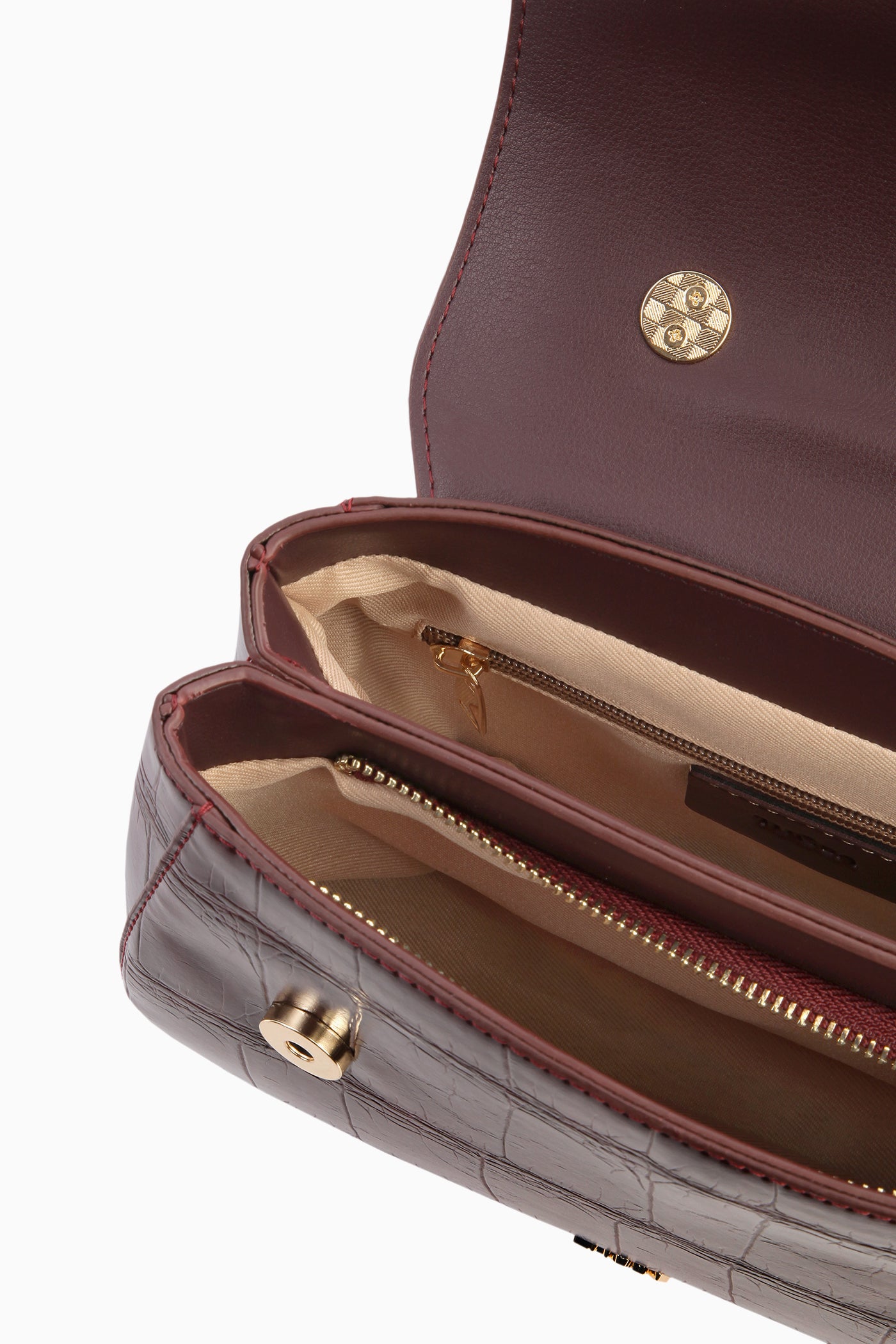 Aksesuarlı Mini Çanta - Bordo TUGBA