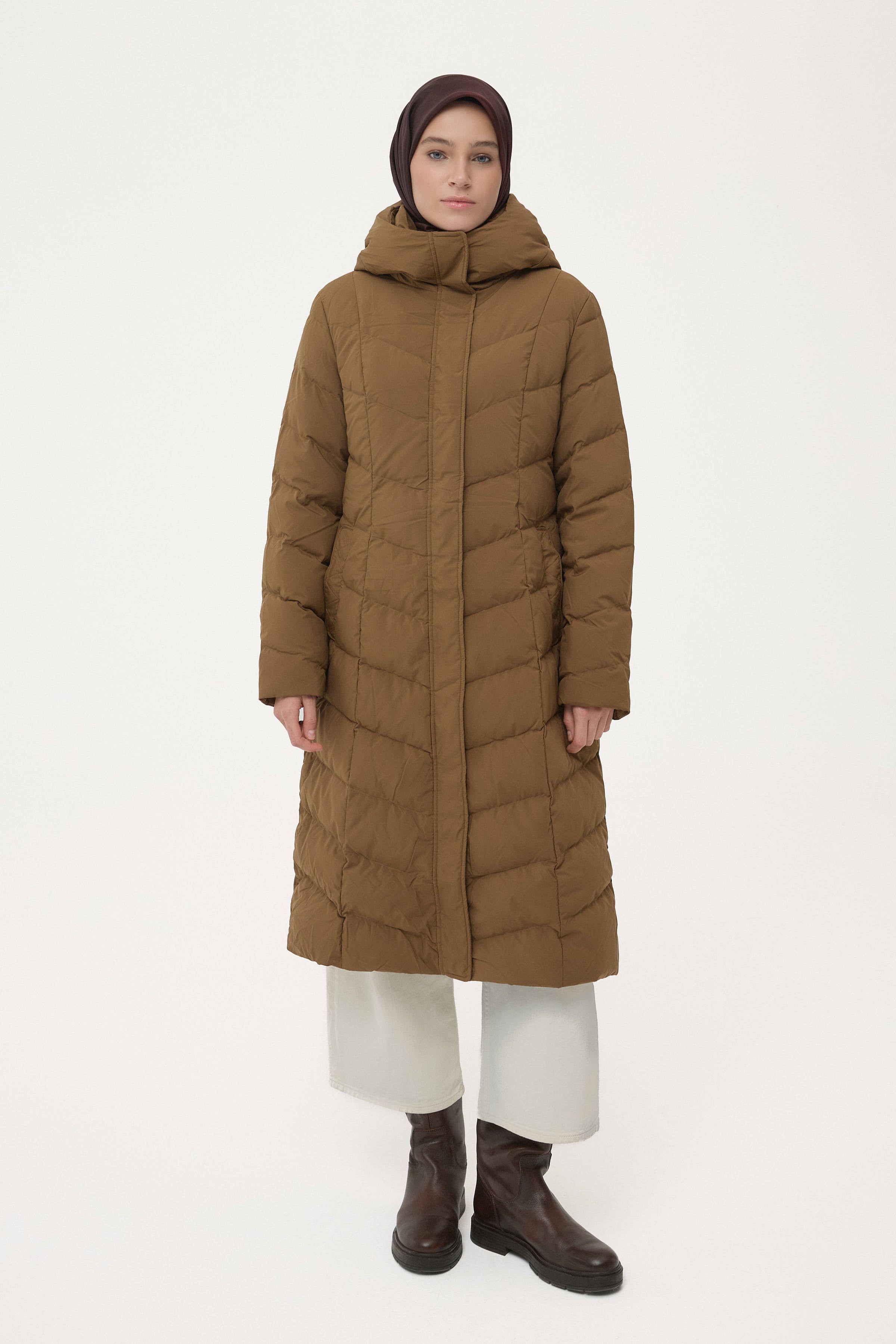 Kaz Tüyü Dolgulu Kaban - Olive TUGBA