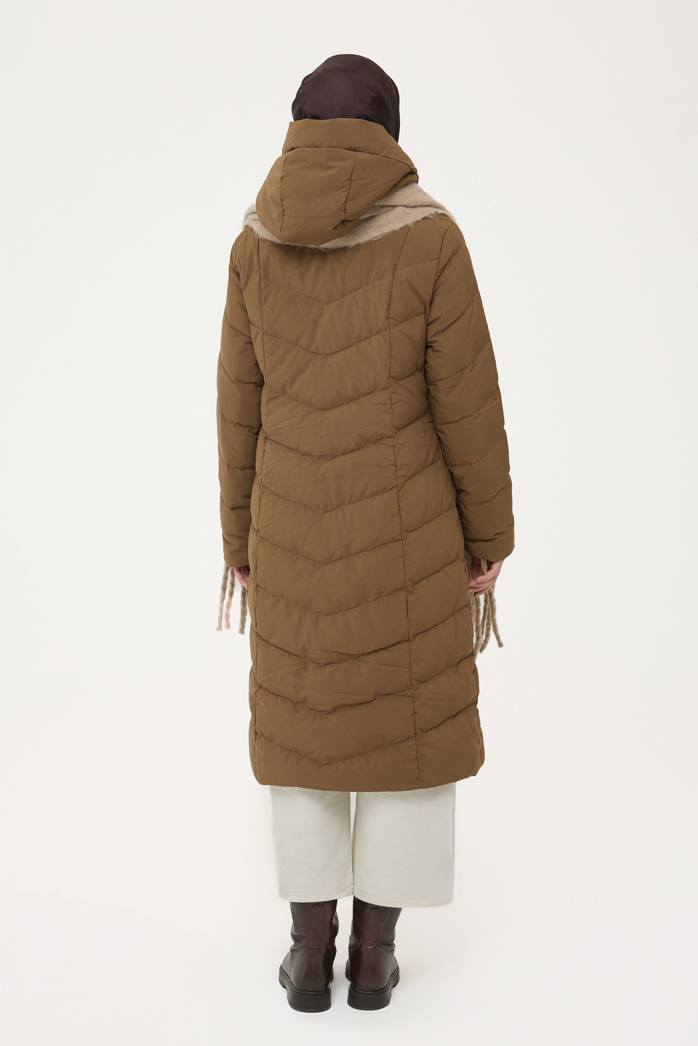 Kaz Tüyü Dolgulu Kaban - Olive TUGBA