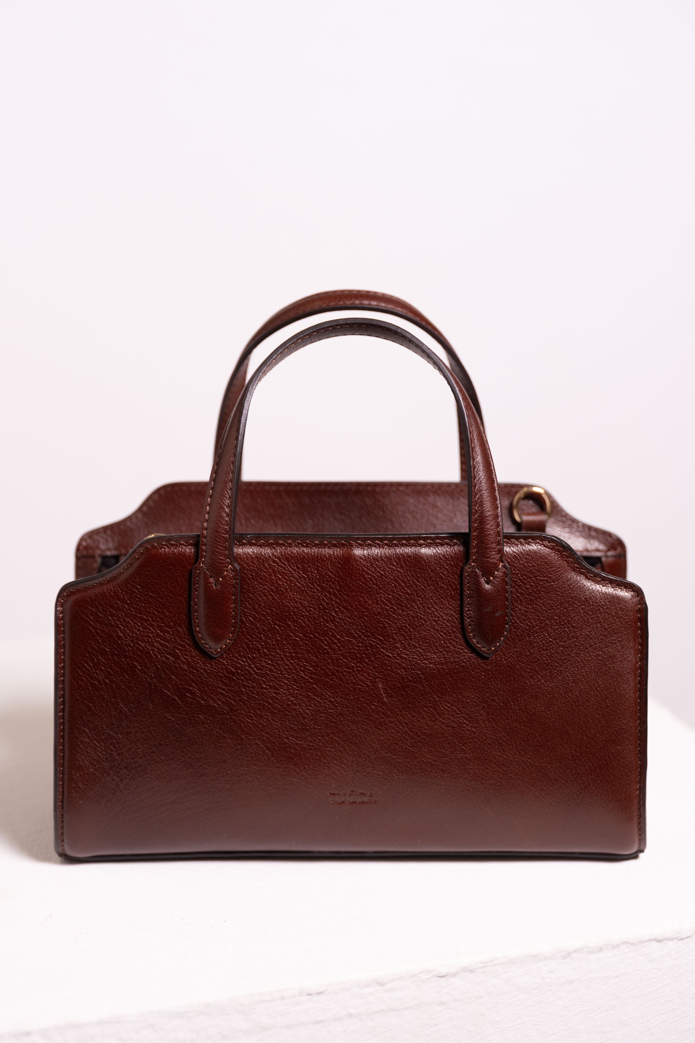 Kısa Kulplu Çanta - Kahve TUGBA