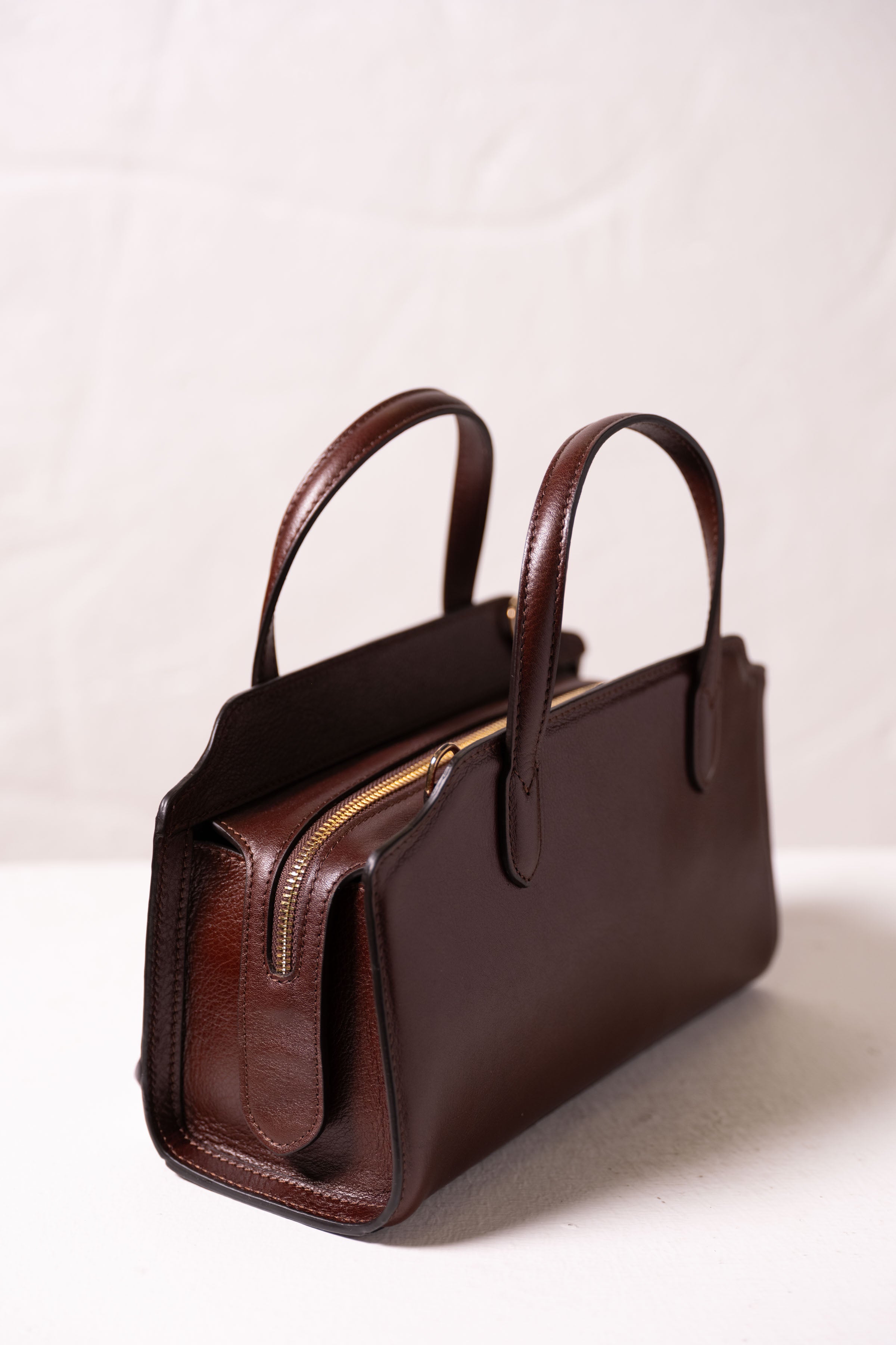 Kısa Kulplu Çanta - Kahve TUGBA