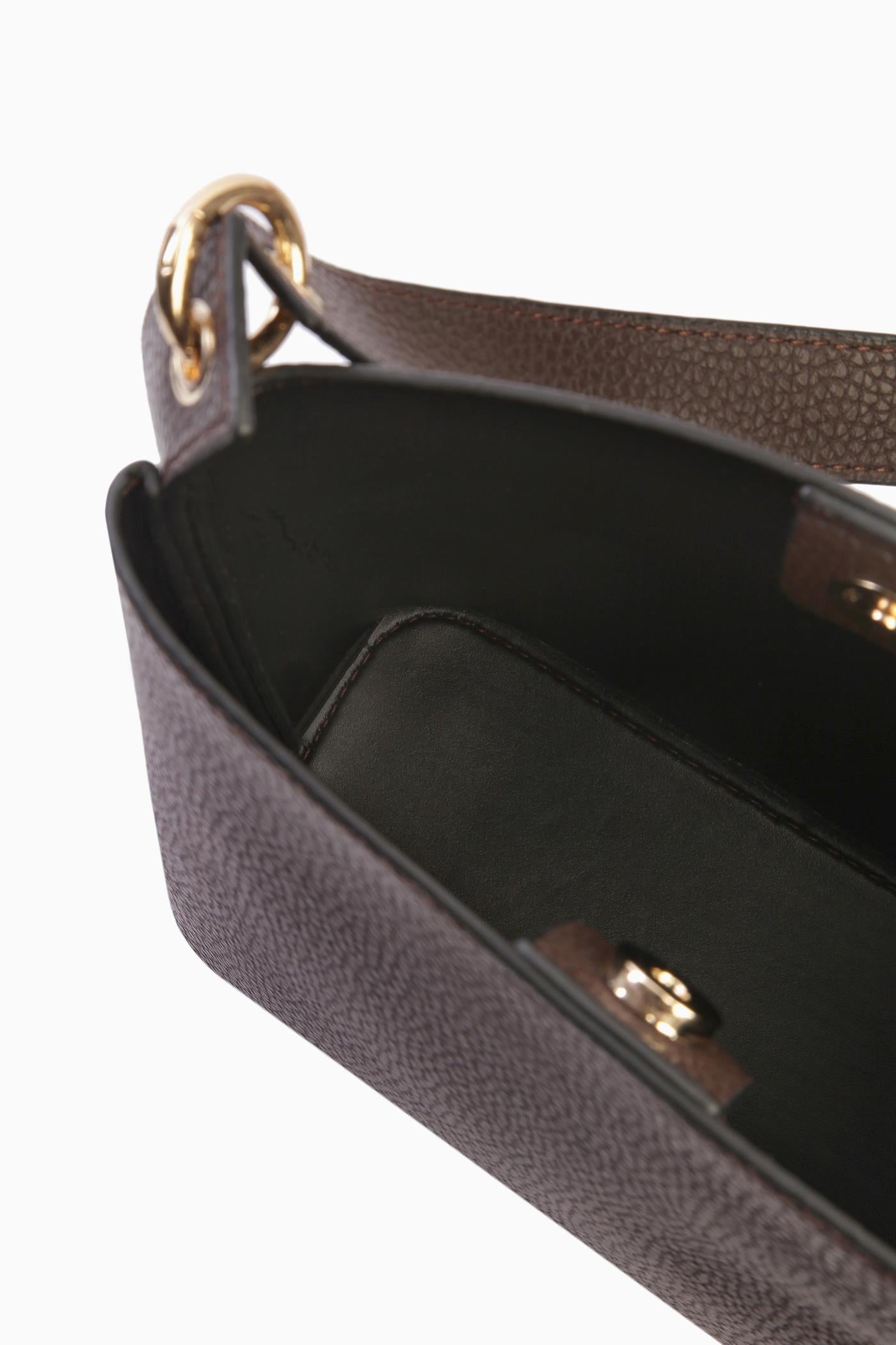 Omuz Askılı Üçgen Deri Çanta - Acı Kahve TUGBA