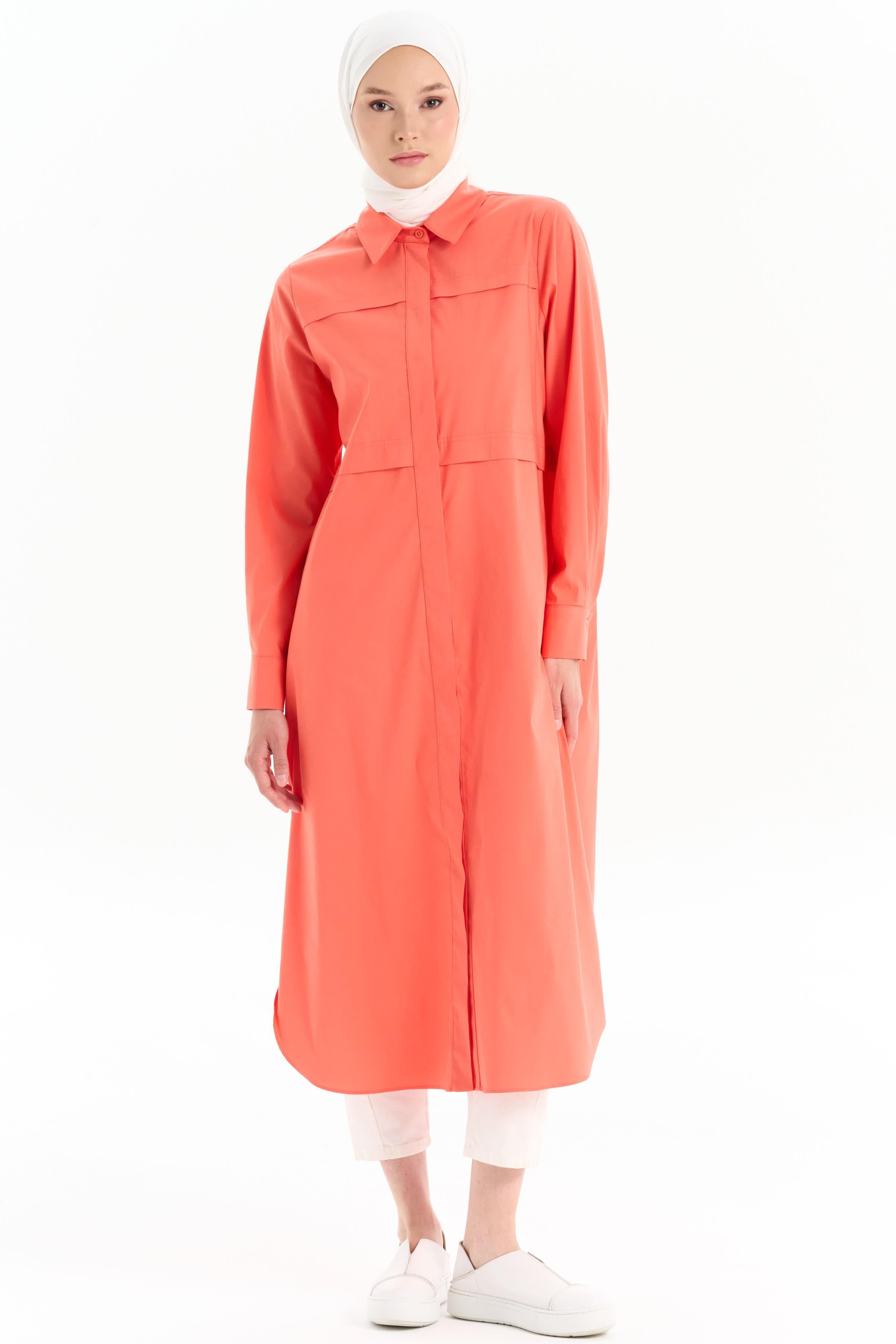 Aller Detaylı Uzun Tunik - Mercan TUGBA