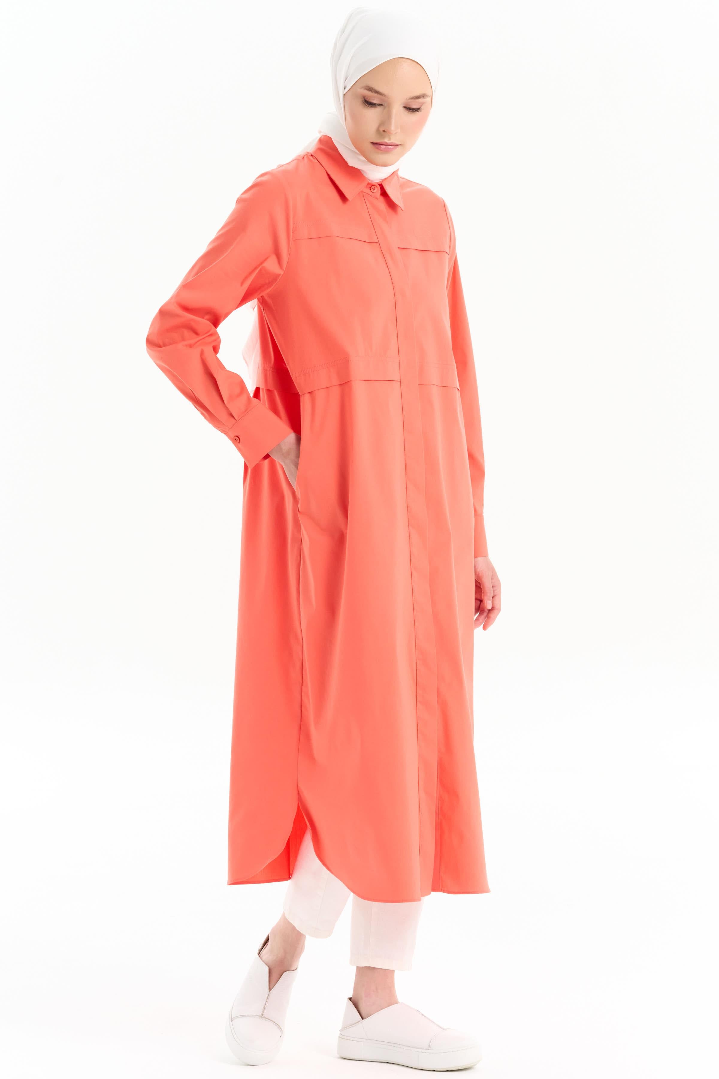 Aller Detaylı Uzun Tunik - Mercan TUGBA