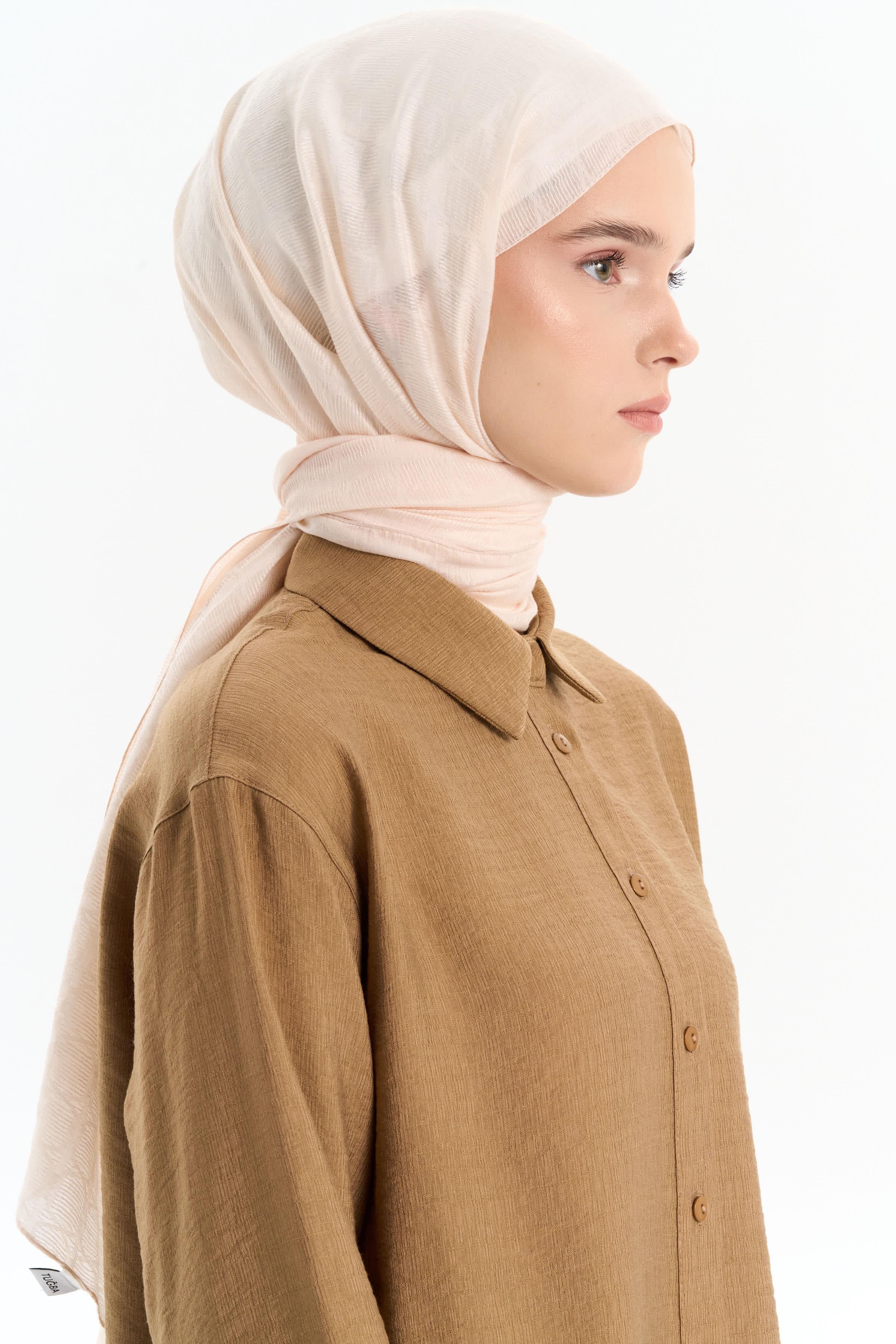 Altıgen Desen Viskon Şal - Taş TUGBA