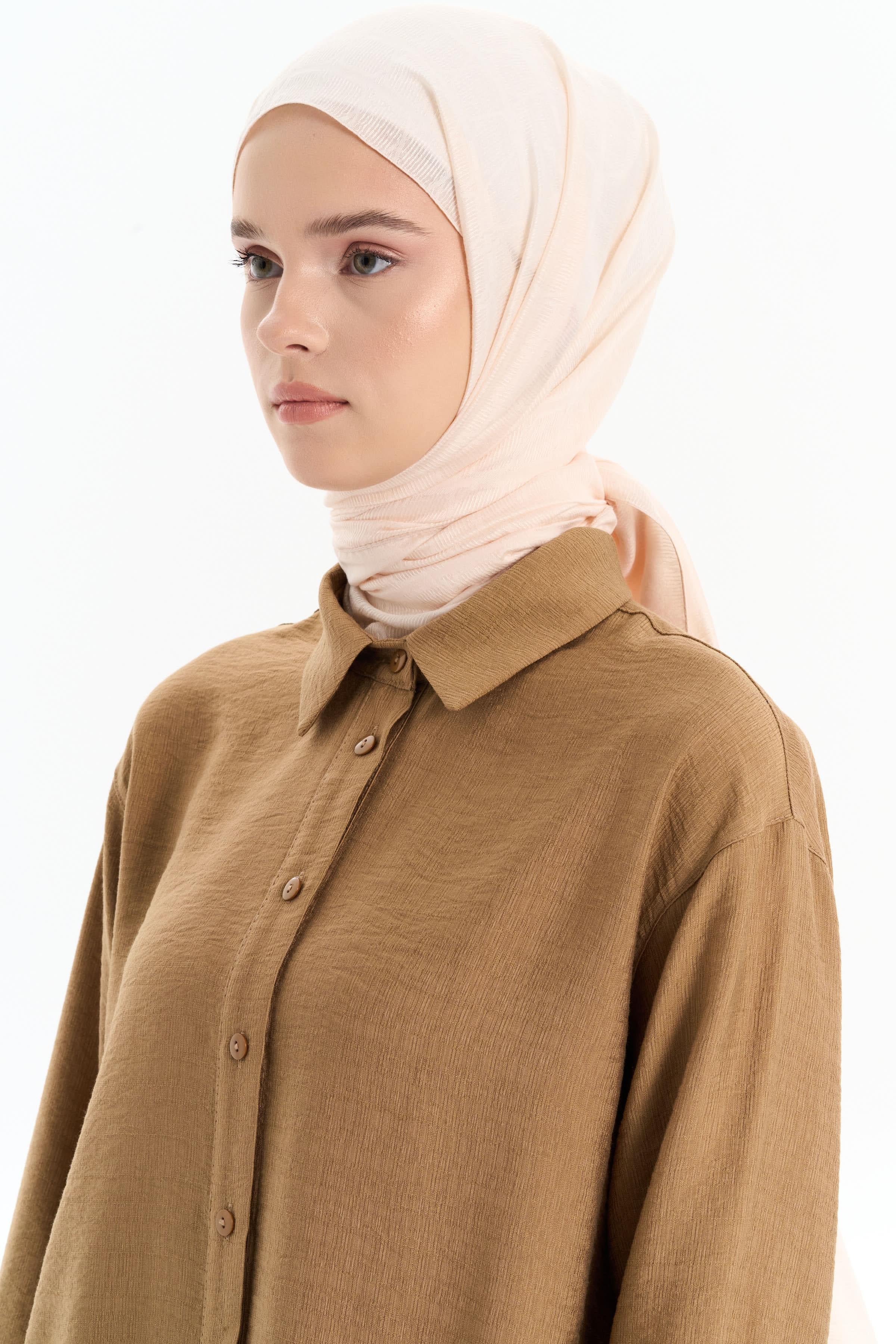 Altıgen Desen Viskon Şal - Taş TUGBA