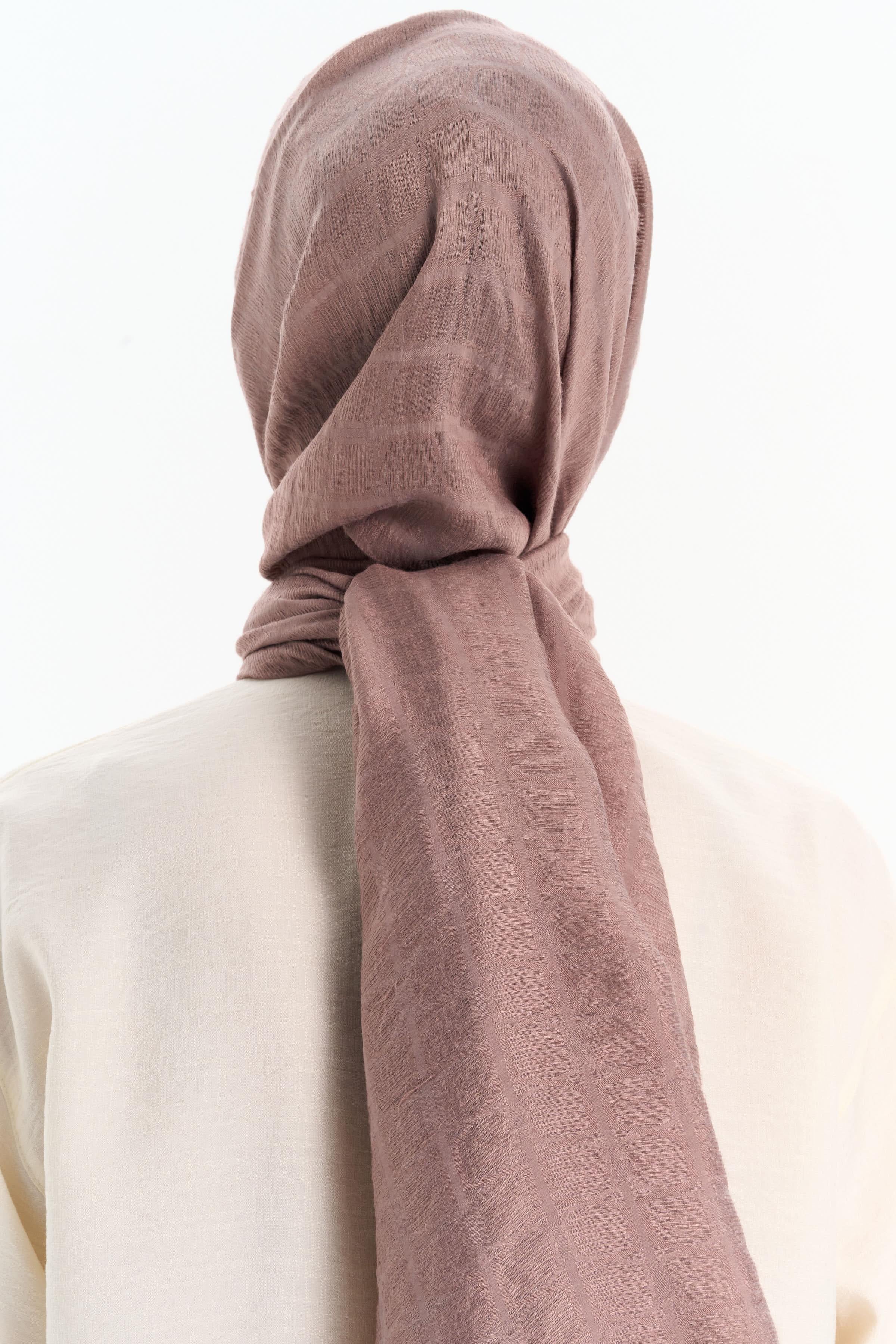 Altıgen Desen Viskon Şal - Vizon TUGBA