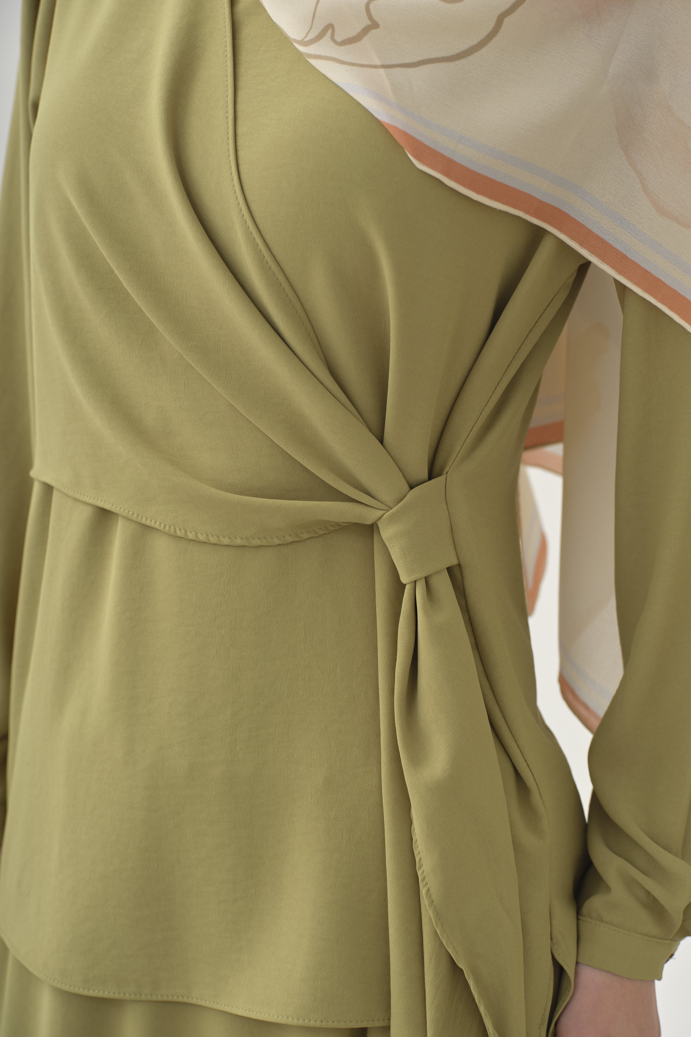 Anvelop Detaylı Bluz - Olive TUGBA