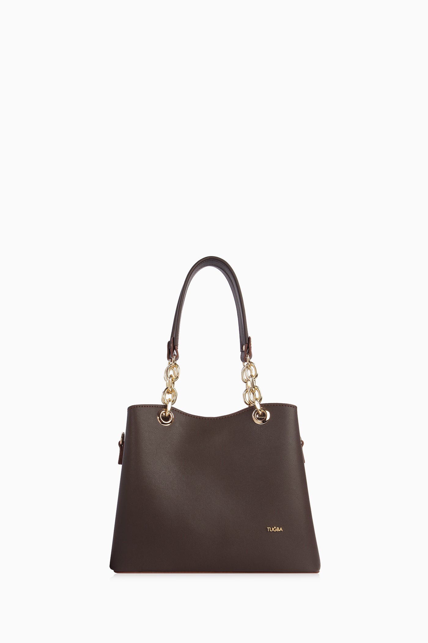 Askısı Zincir Detaylı Çanta - Acı Kahve TUGBA