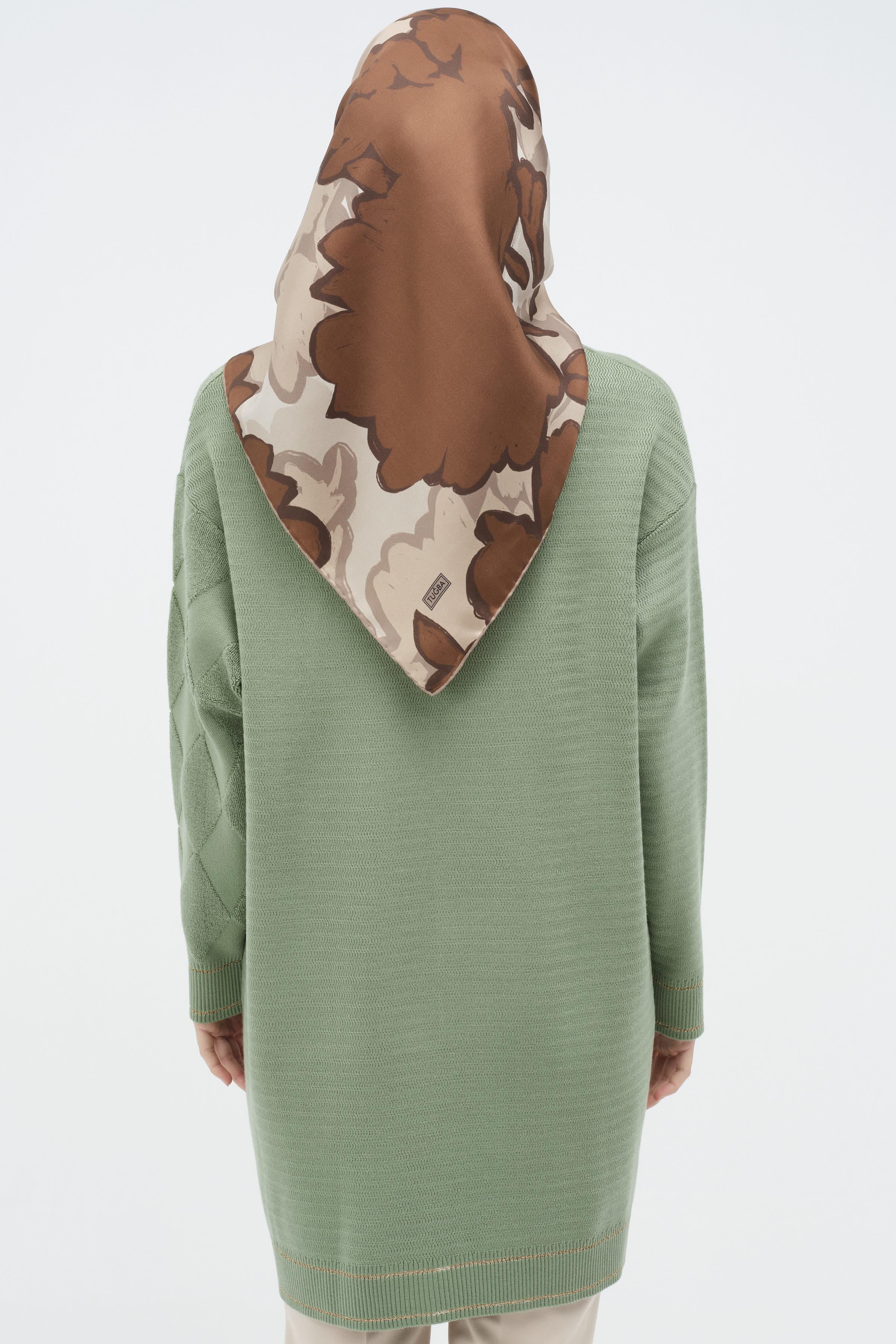 Baklava Desen Triko Tunik - Mint TUGBA