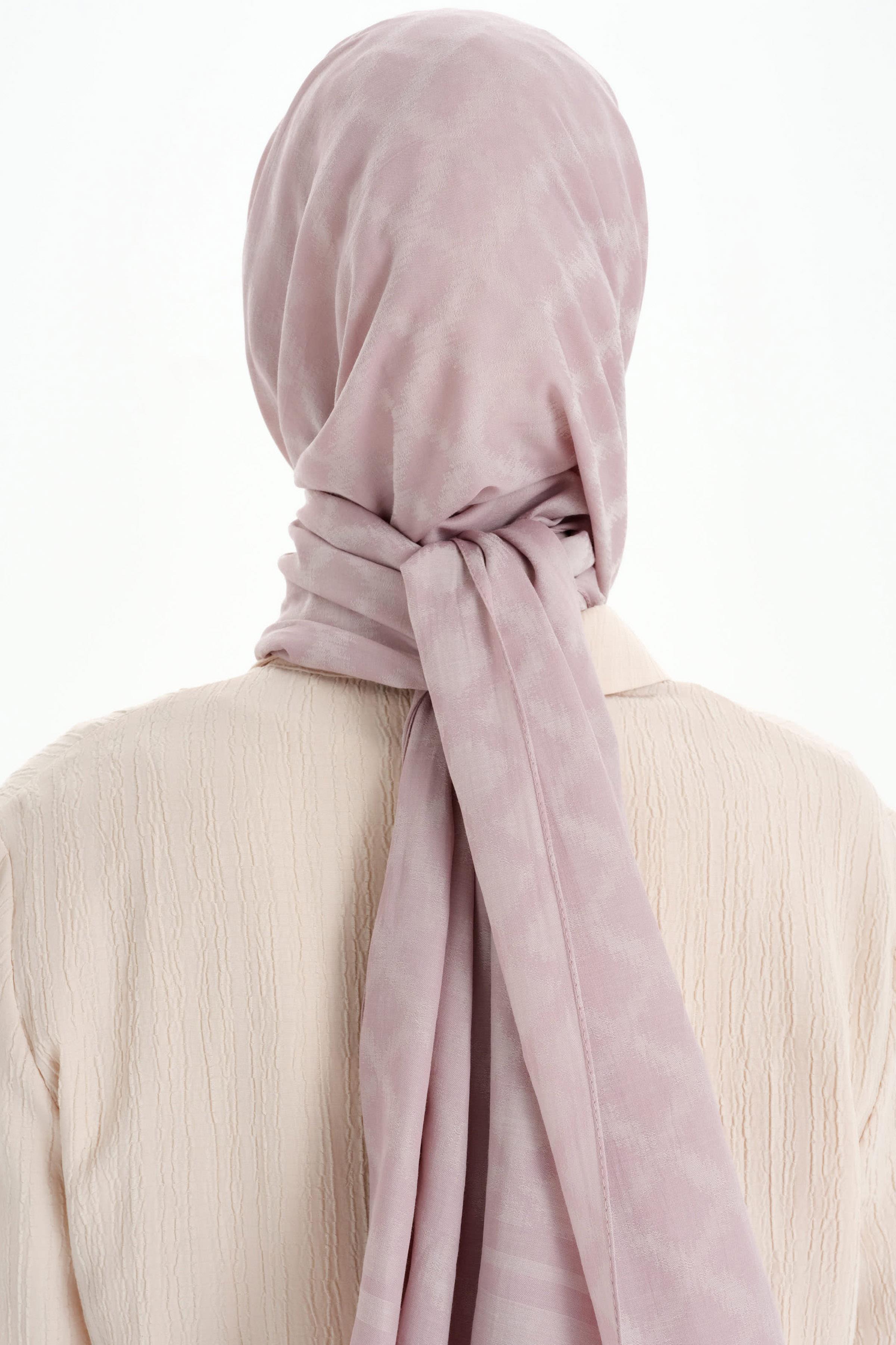 Baklava Desen Pamuk Şal - Lila TUGBA