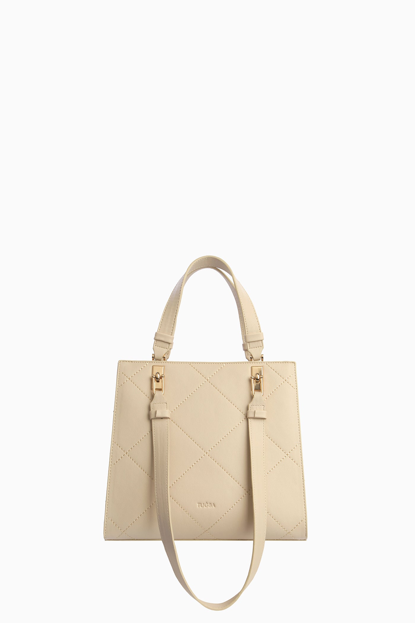 Baklava Desenli Çanta - Bej TUGBA