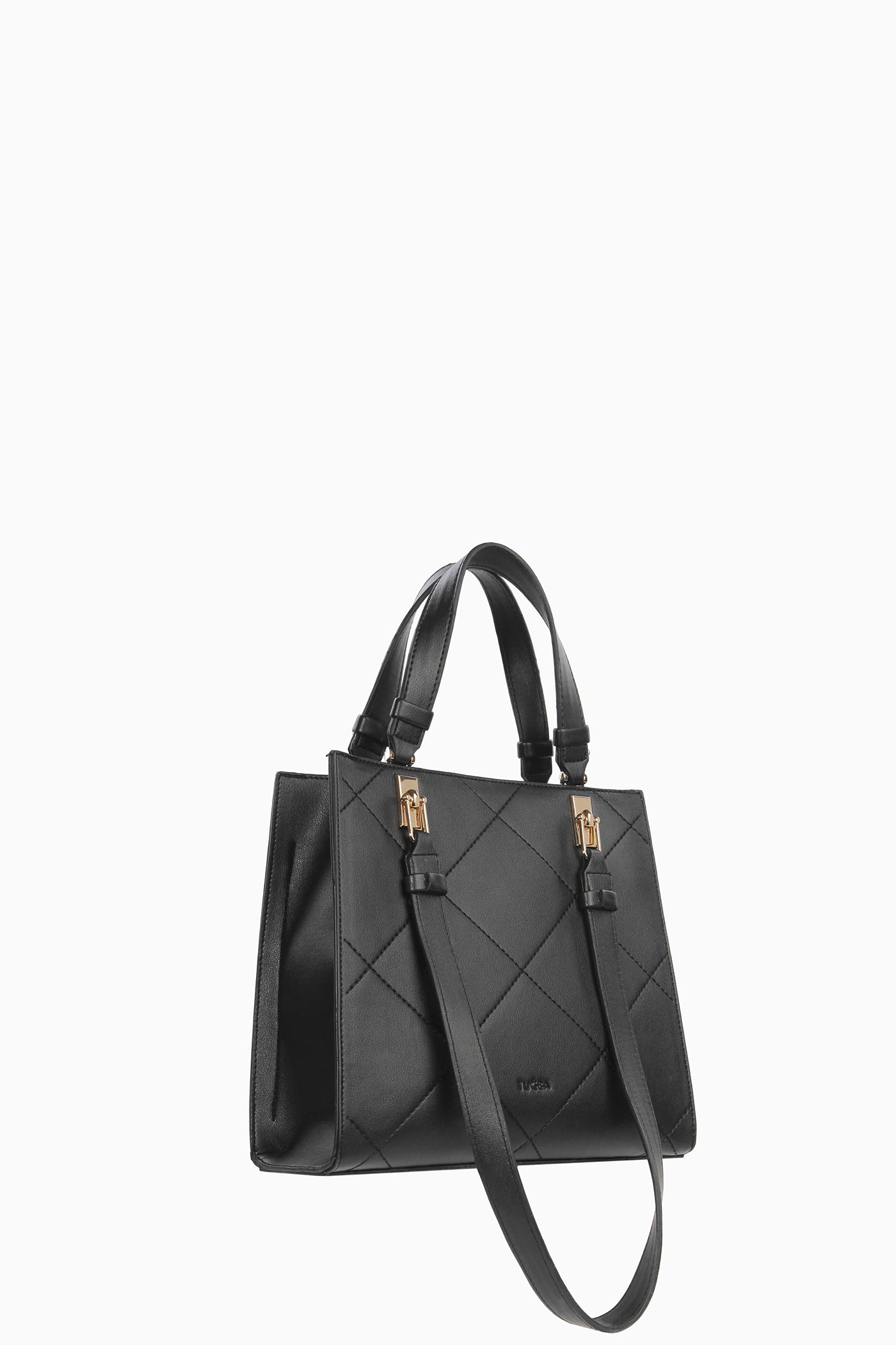 Baklava Desenli Çanta - Siyah TUGBA