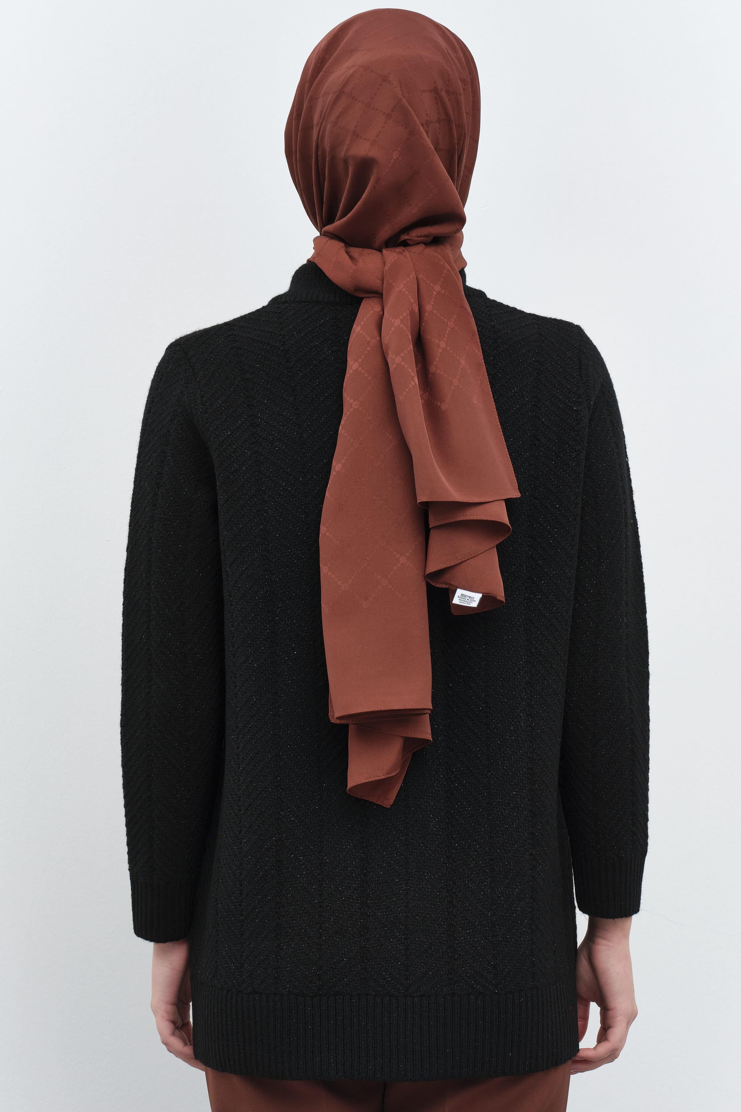 Balıkçı Yaka Triko Hırka - Siyah TUGBA