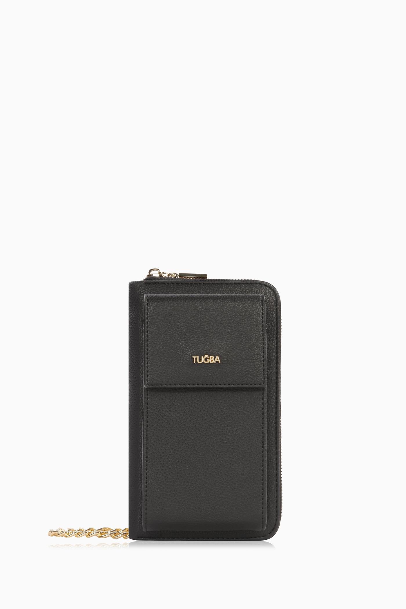 Bayan Çanta Telefonluk - Siyah TUGBA