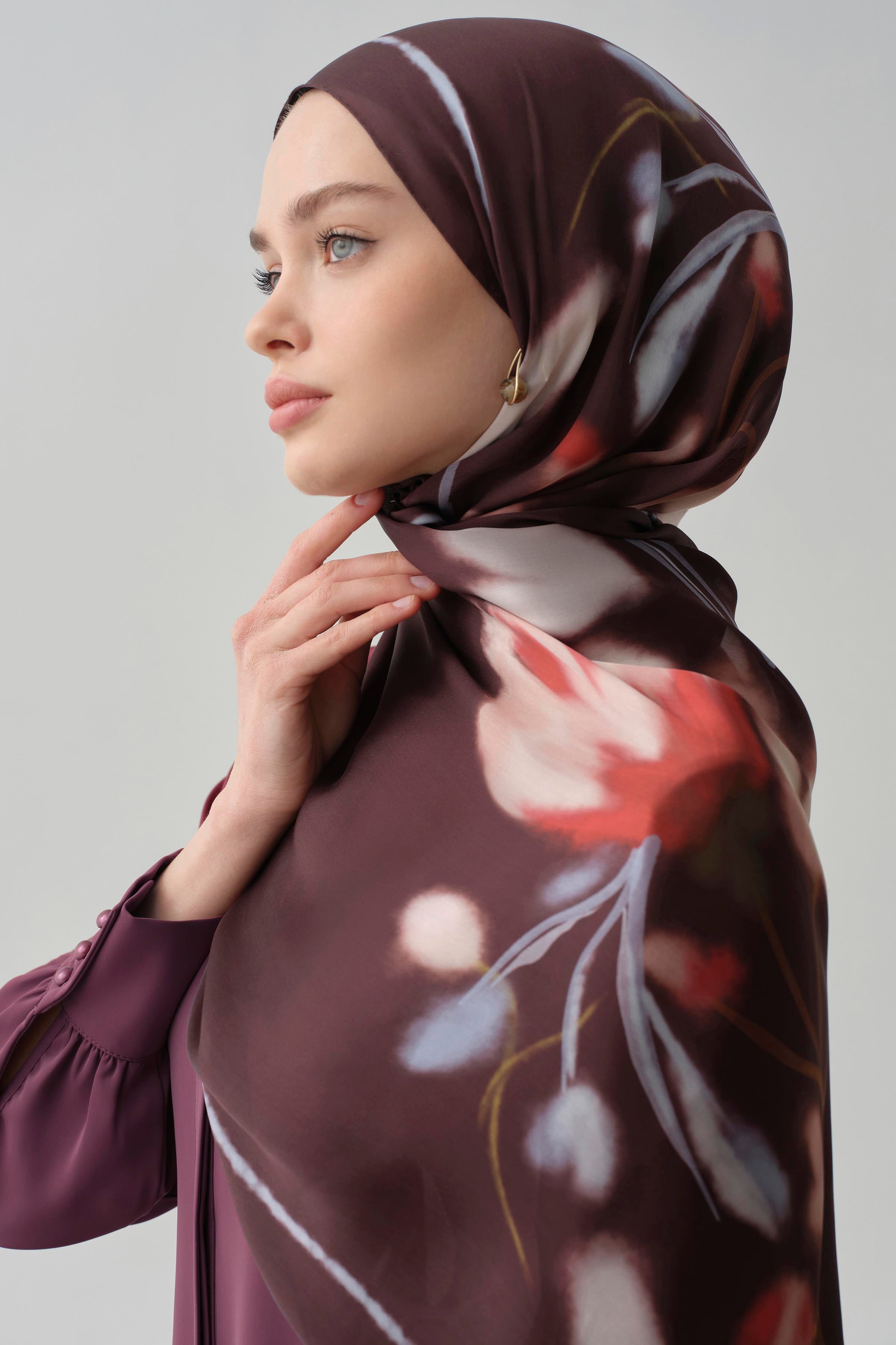 Bel Düğme Detaylı Tunik - Mürdüm TUGBA