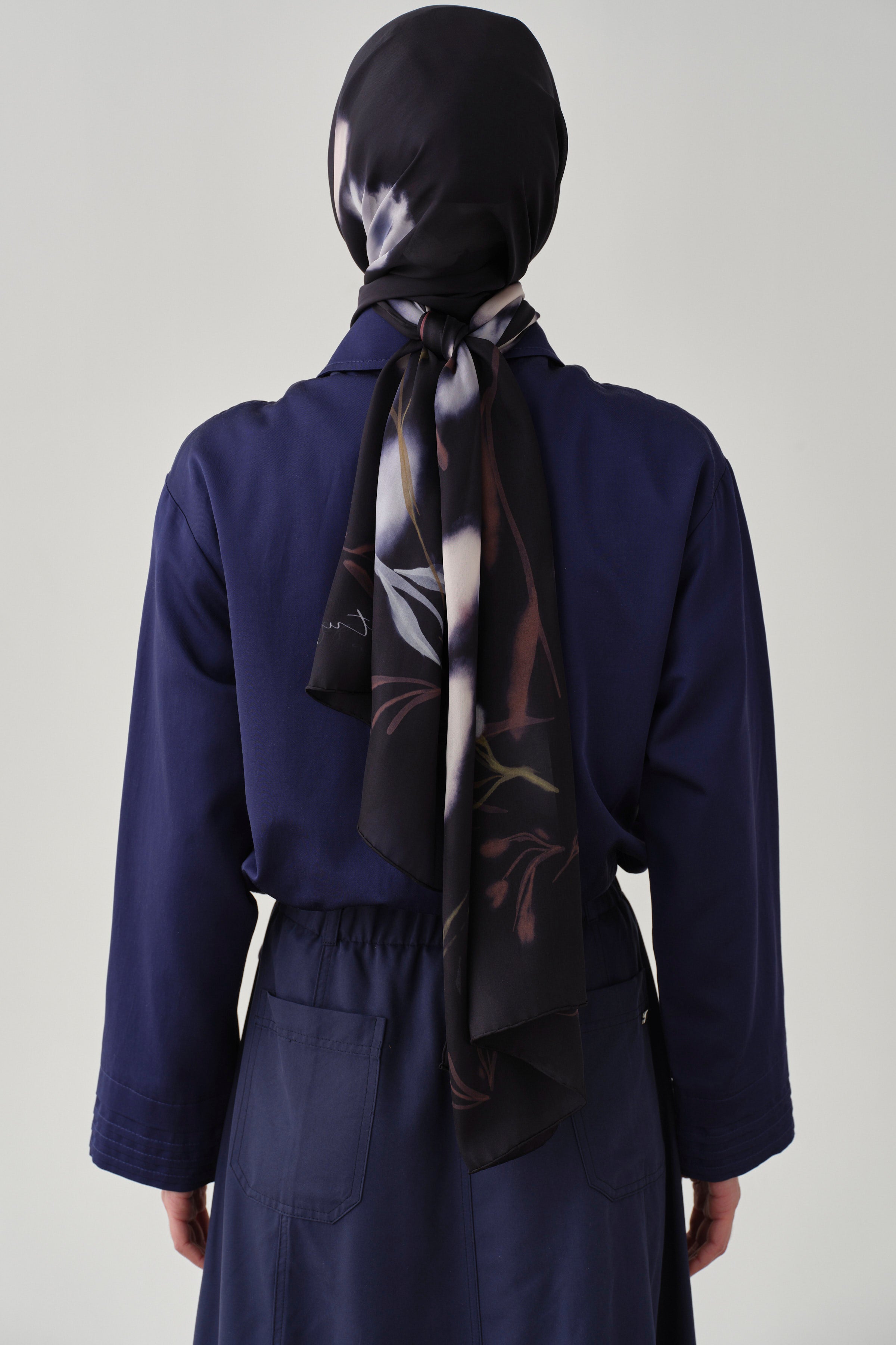 Bel Lastikli Crop Ceket - İndigo TUGBA