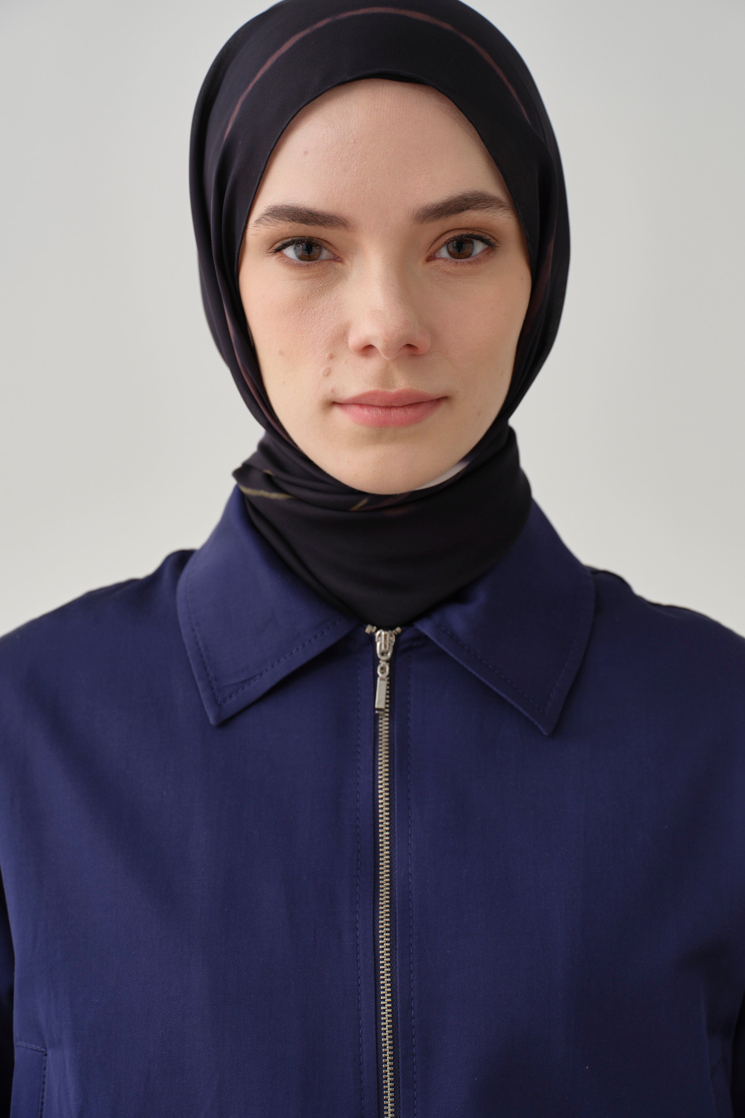 Bel Lastikli Crop Ceket - İndigo TUGBA