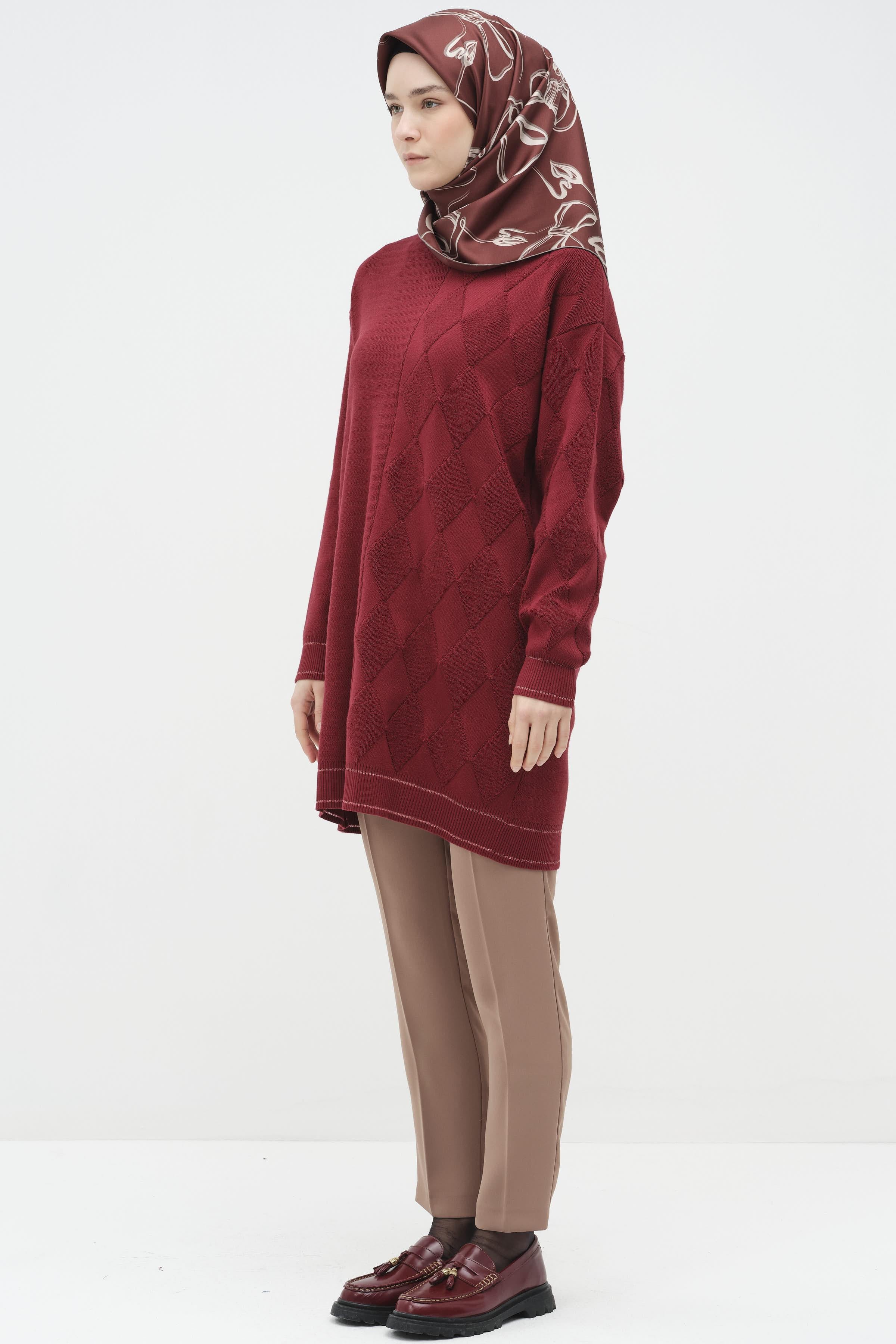 Bel Lastikli Dar Paça Pantolon - Camel TUGBA