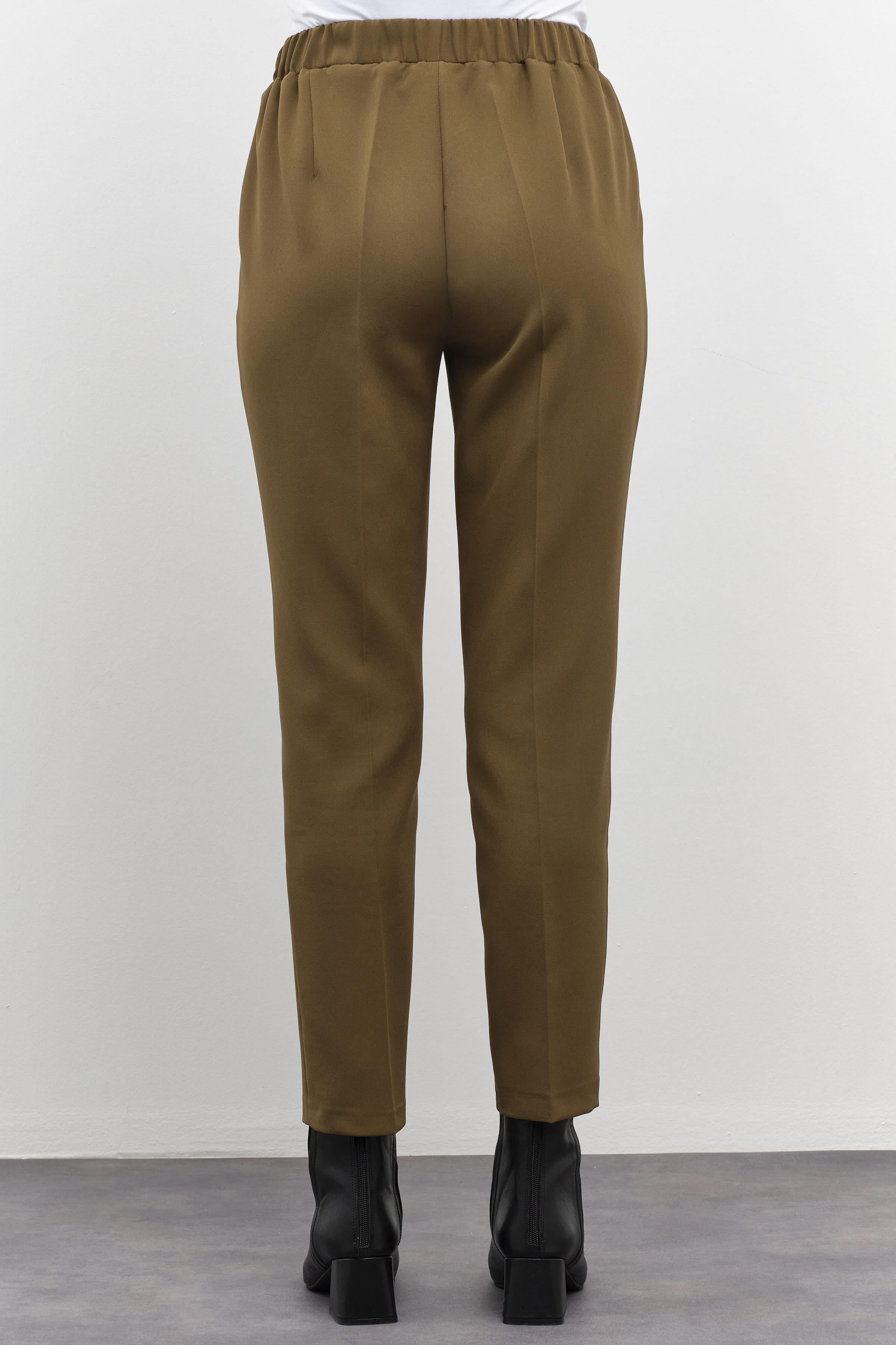 Bel Lastikli Havuç Pantolon - Haki TUGBA