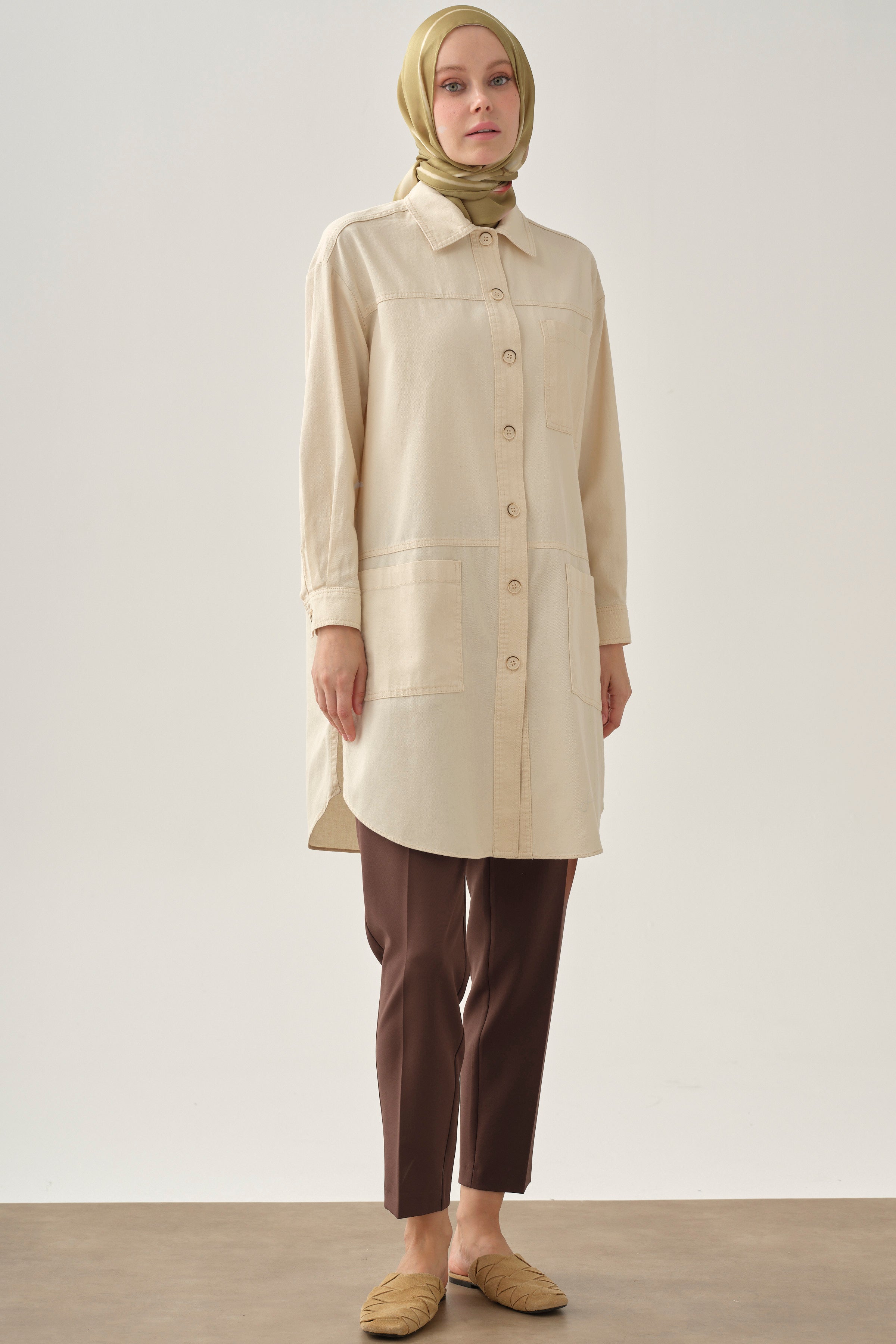 Bel Lastikli Havuç Pantolon - Kahve TUGBA