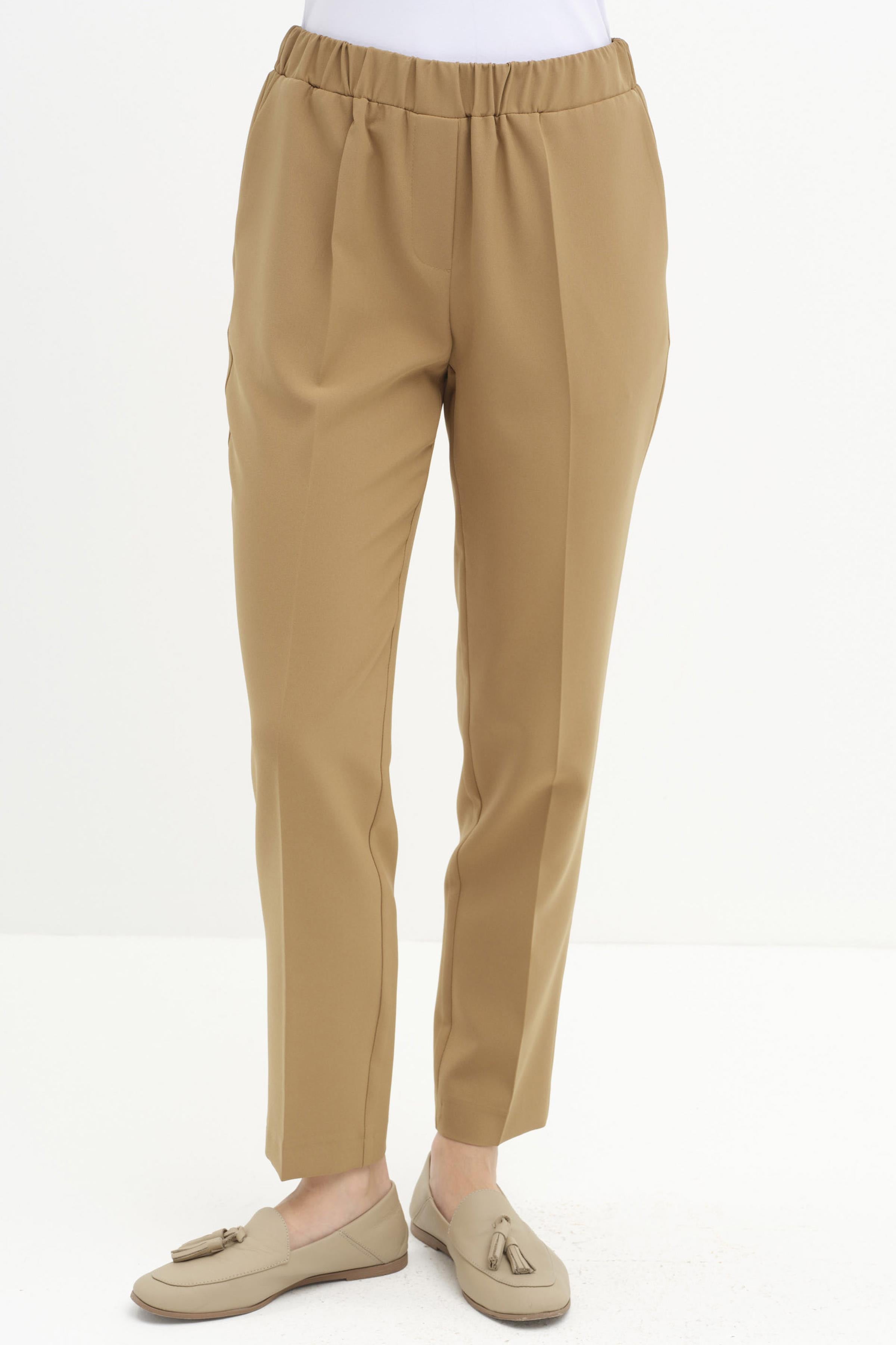 Bel Lastikli Havuç Pantolon - Olive TUGBA