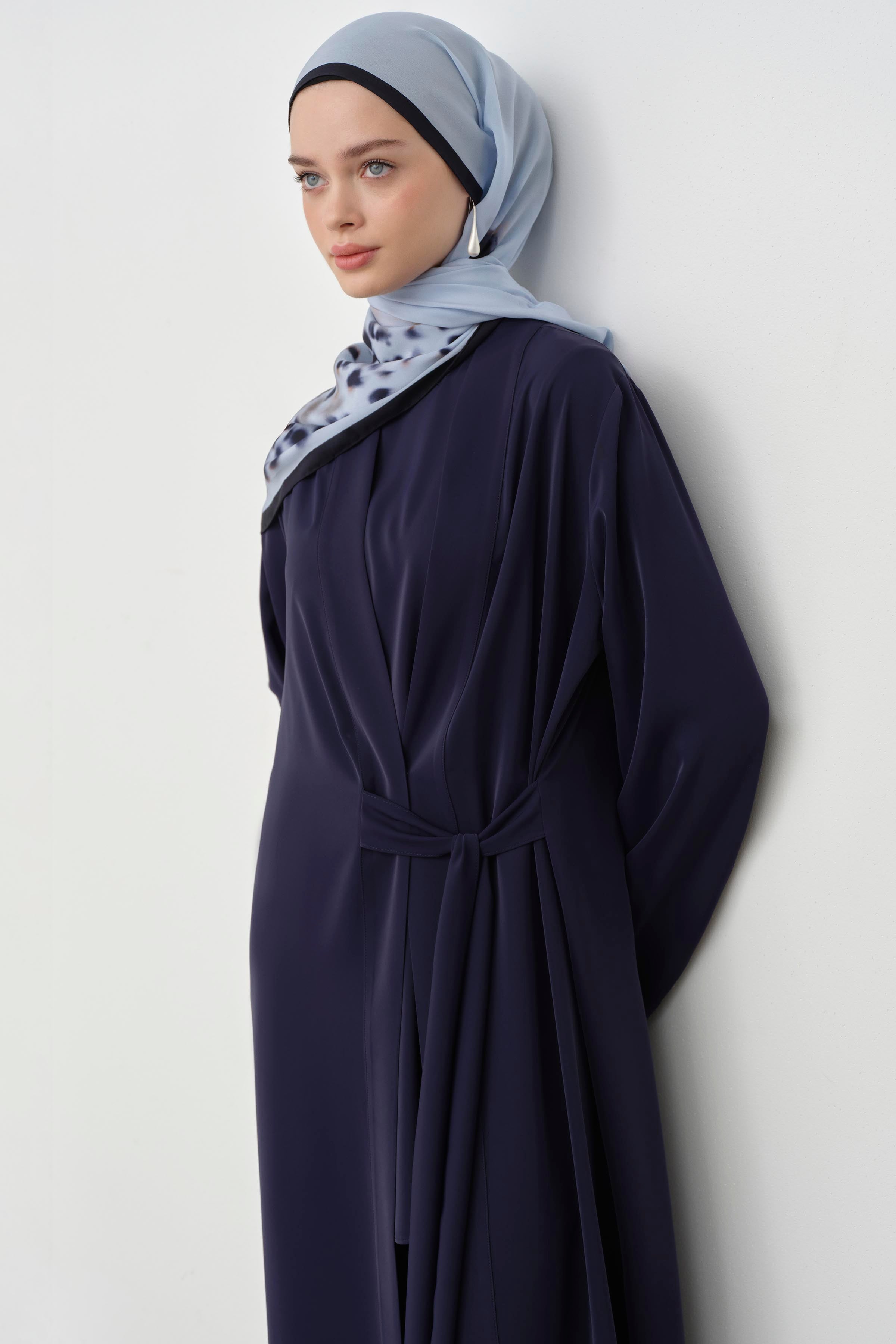 Beli Kuşaklı Tunik Takım - Lacivert TUGBA