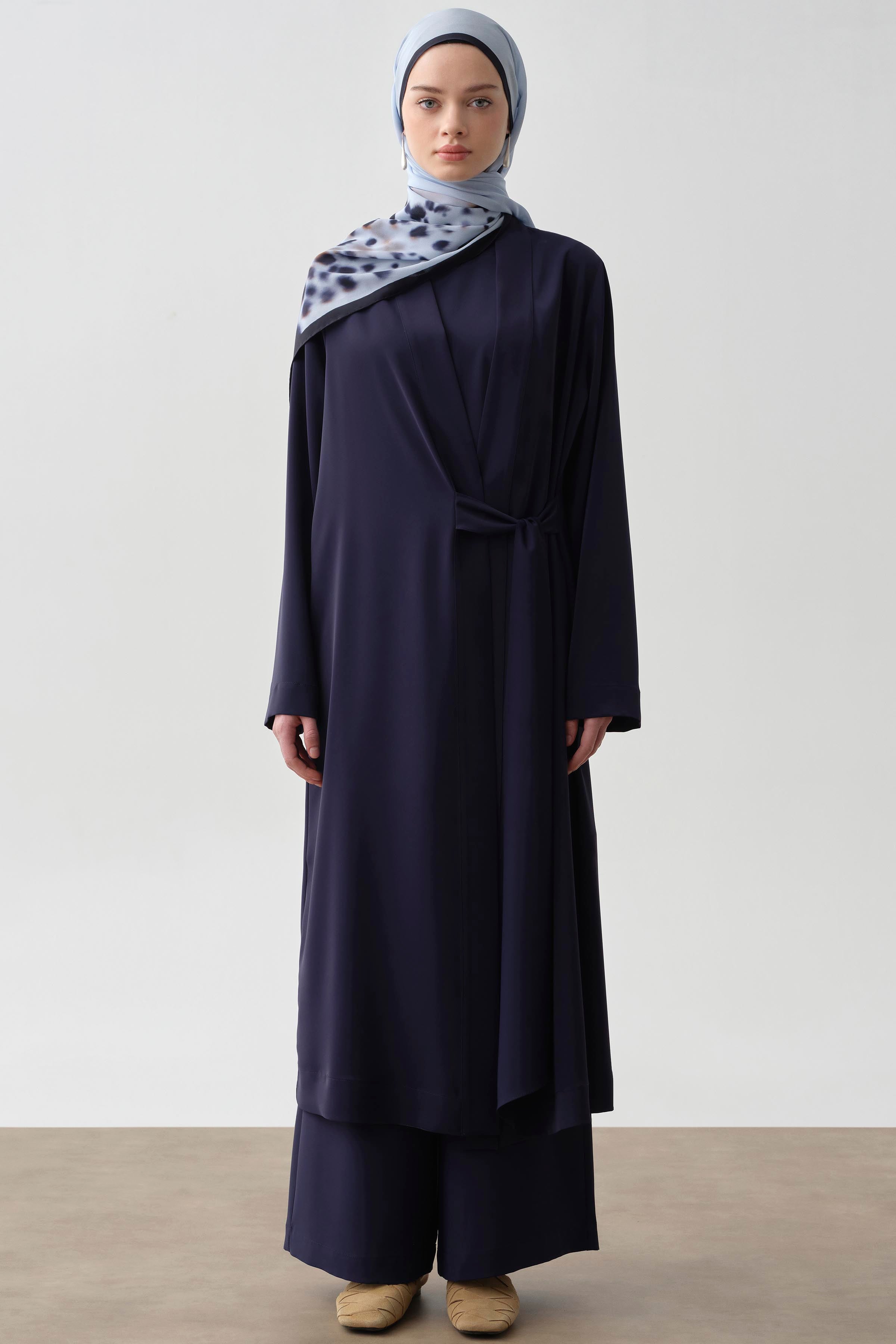 Beli Kuşaklı Tunik Takım - Lacivert TUGBA