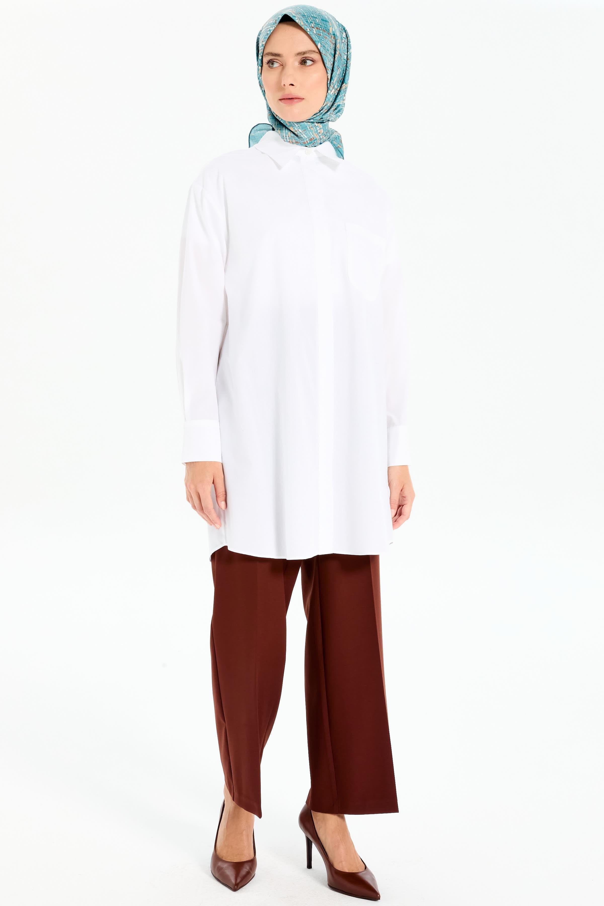 Beli Lastikli Culotte Pantolon - Acı Kahve TUGBA