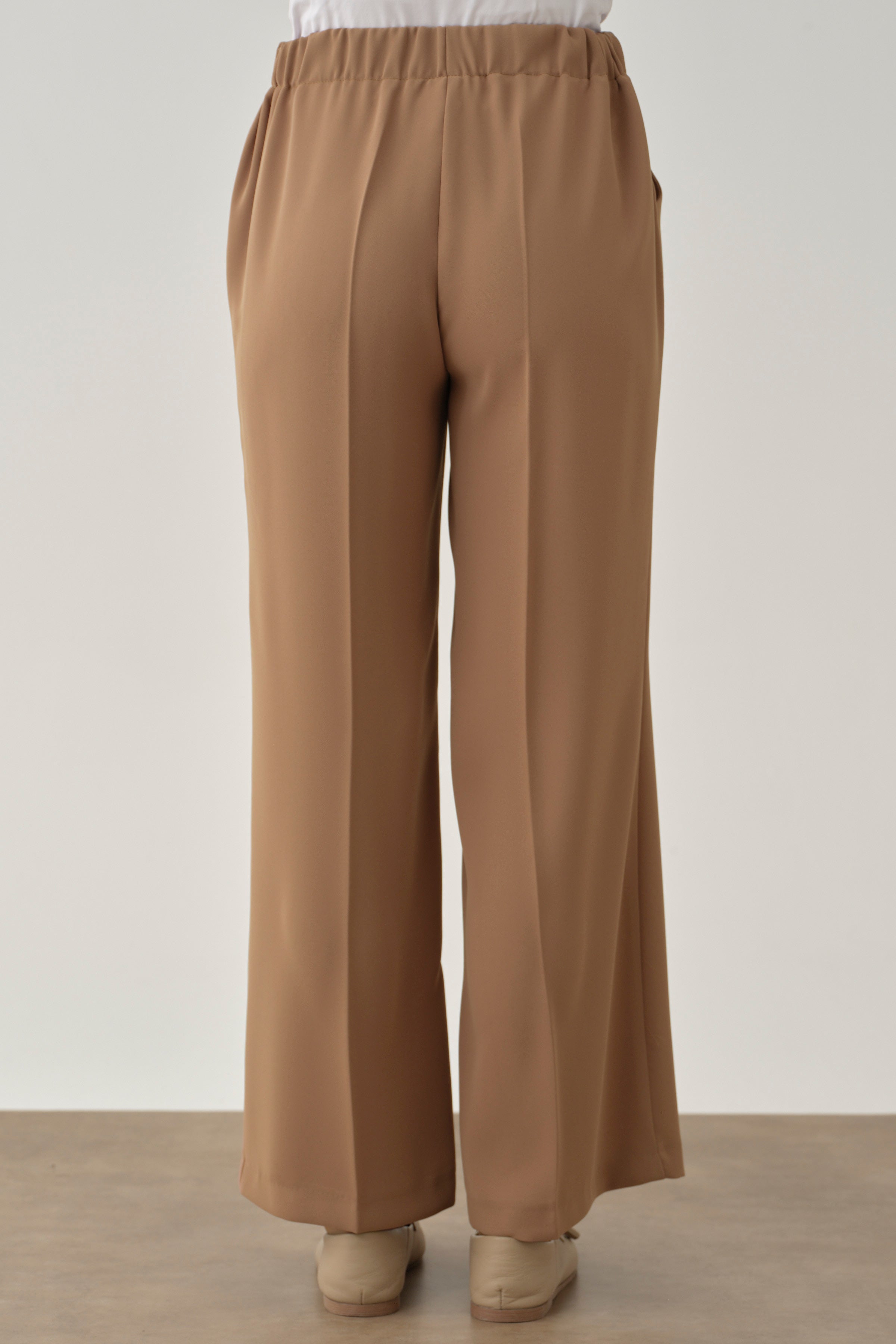 Beli Lastikli Culotte Pantolon - Camel TUGBA