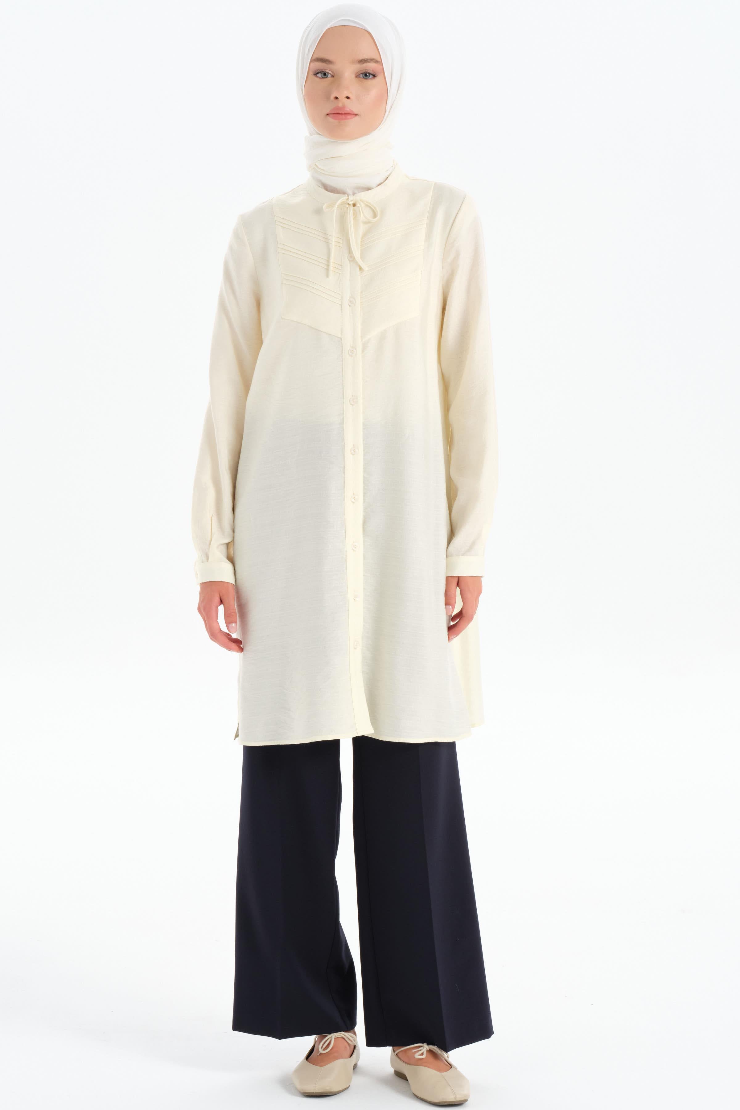 Beli Lastikli Culotte Pantolon - Lacivert TUGBA