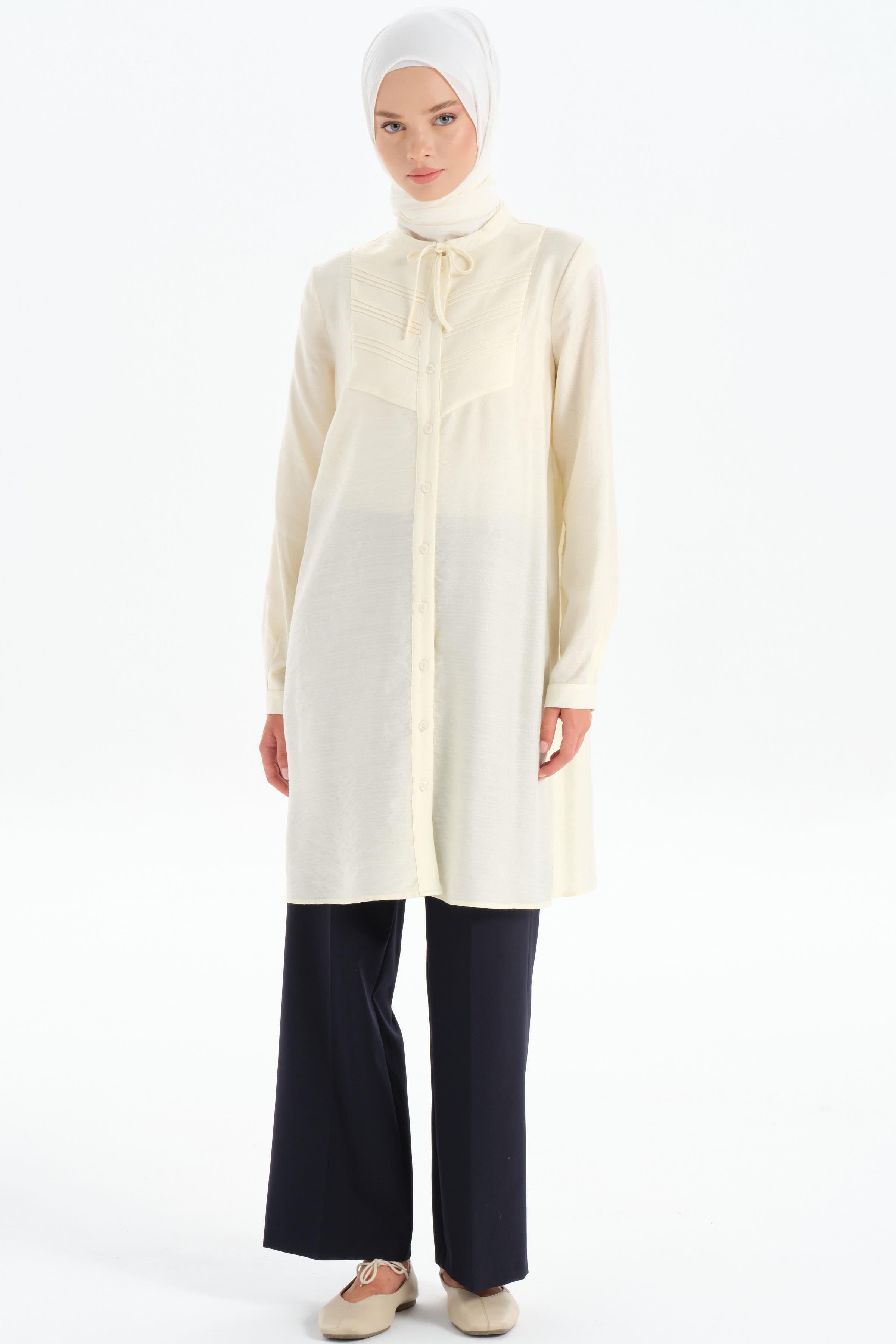 Beli Lastikli Culotte Pantolon - Lacivert TUGBA