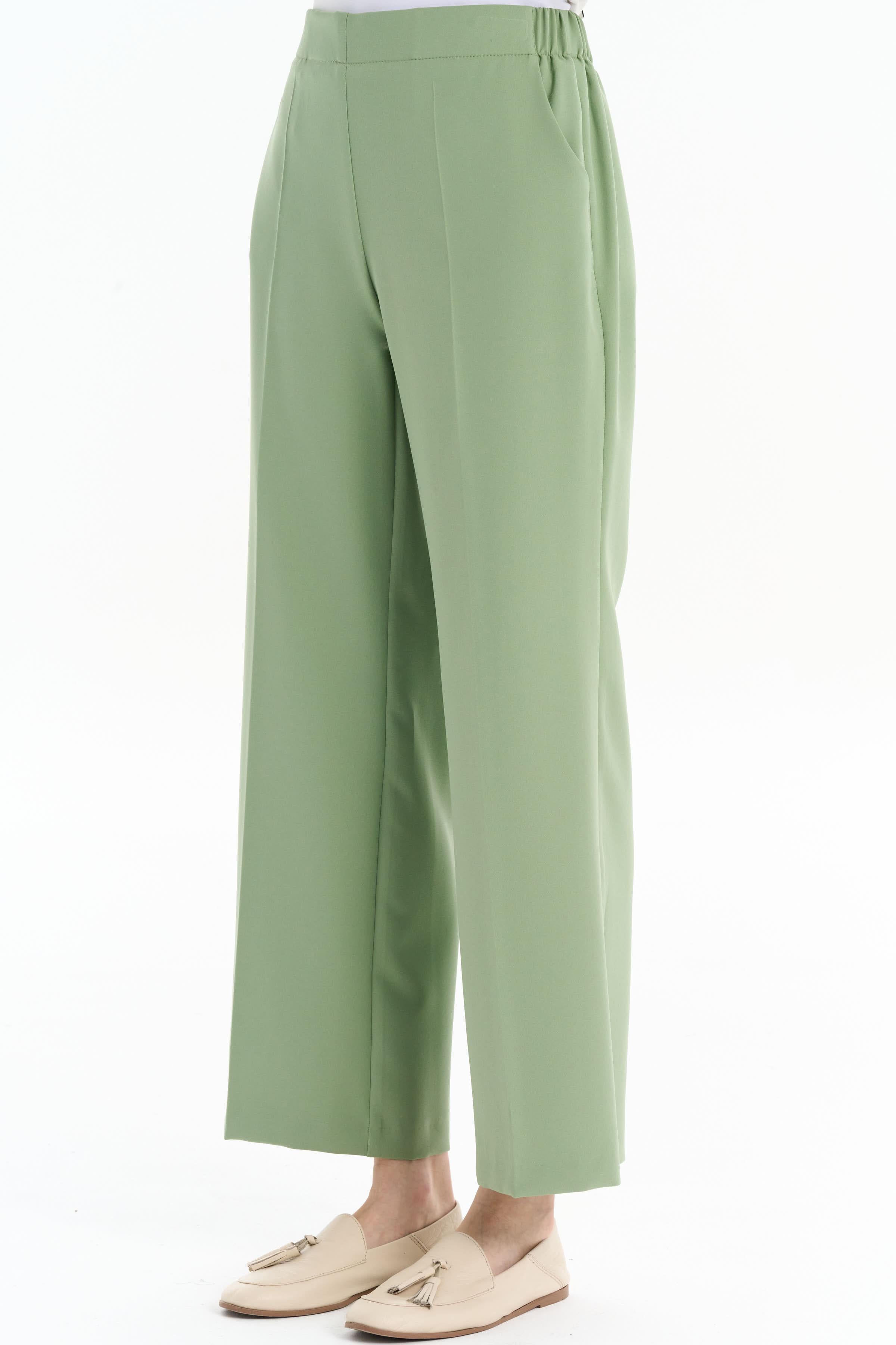 Beli Lastikli Culotte Pantolon - Mint TUGBA