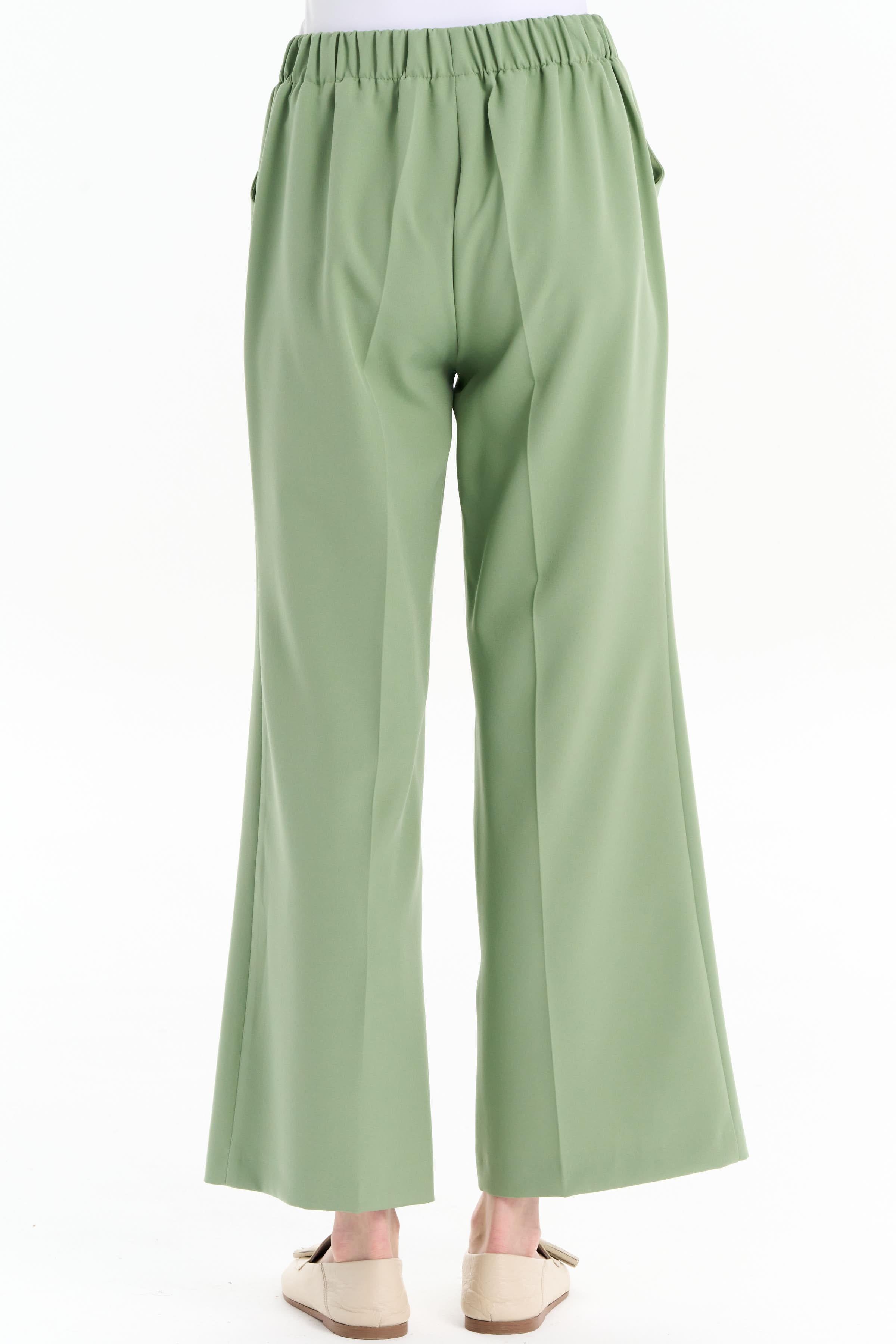 Beli Lastikli Culotte Pantolon - Mint TUGBA