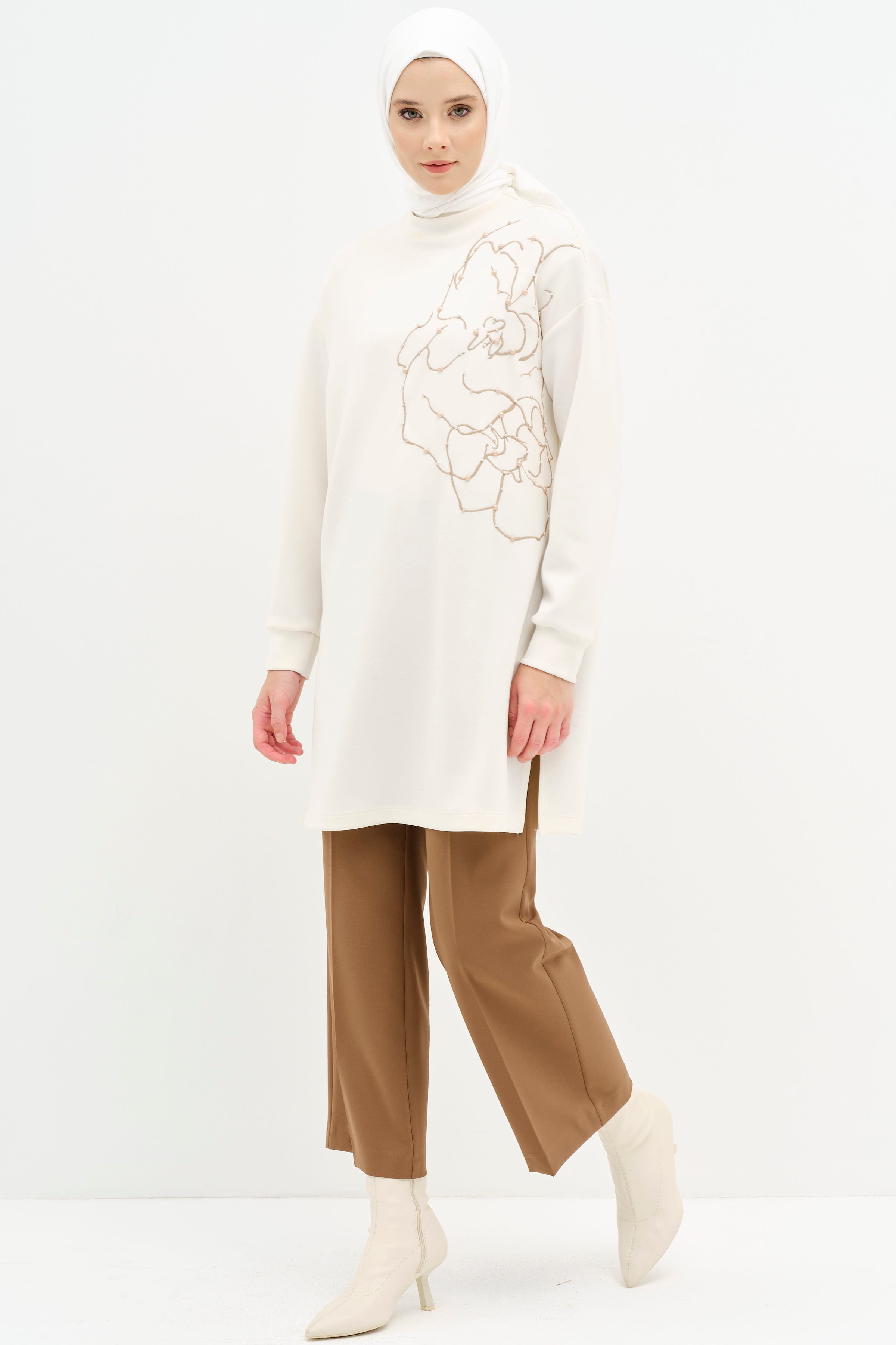 Beli Lastikli Culotte Pantolon - Olive TUGBA