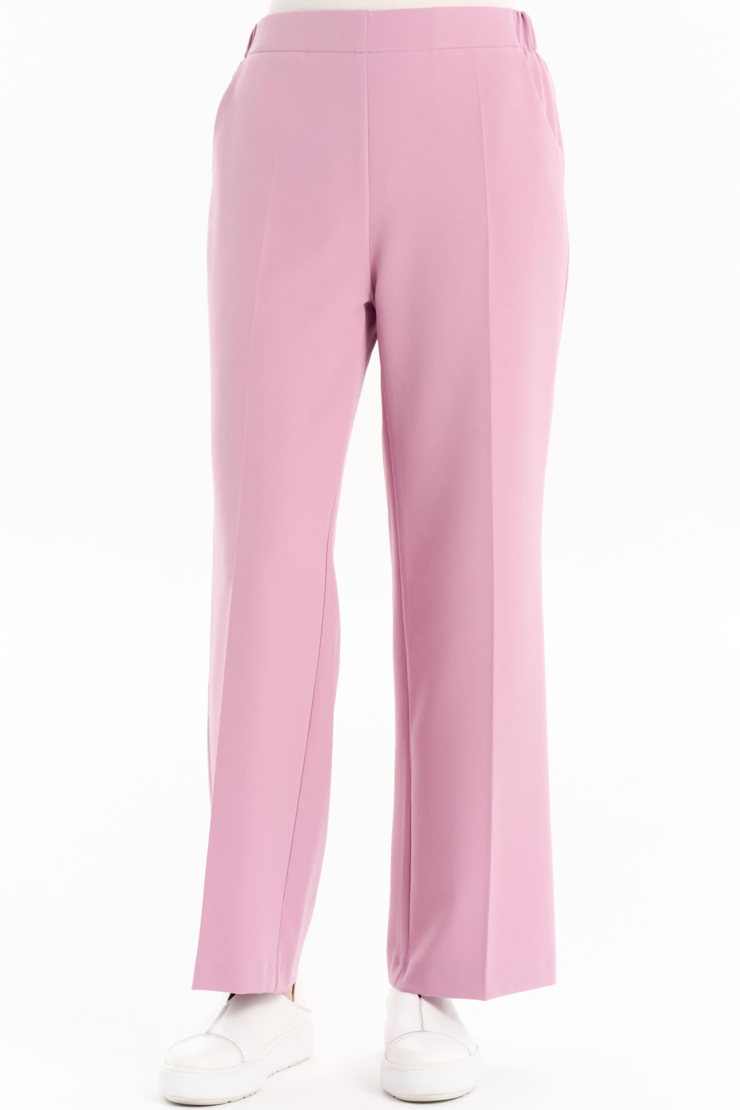 Beli Lastikli Culotte Pantolon - Pudra TUGBA