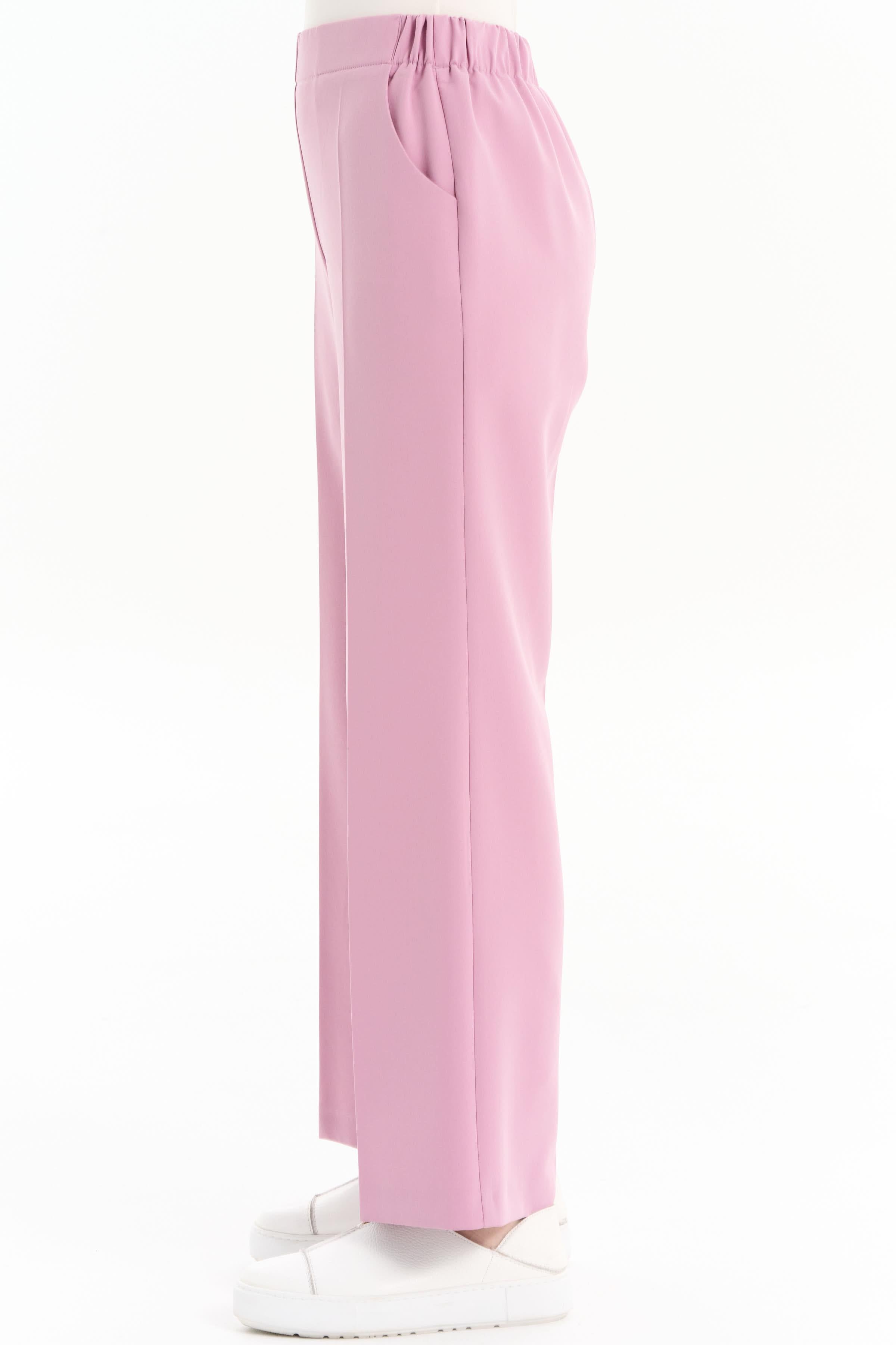 Beli Lastikli Culotte Pantolon - Pudra TUGBA