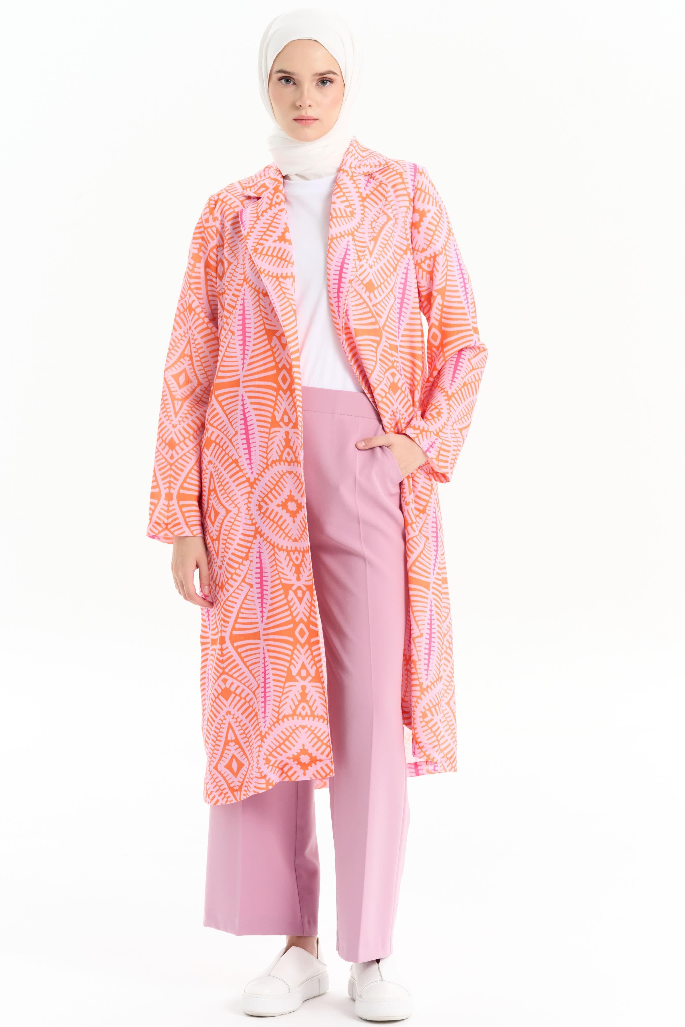 Beli Lastikli Culotte Pantolon - Pudra TUGBA