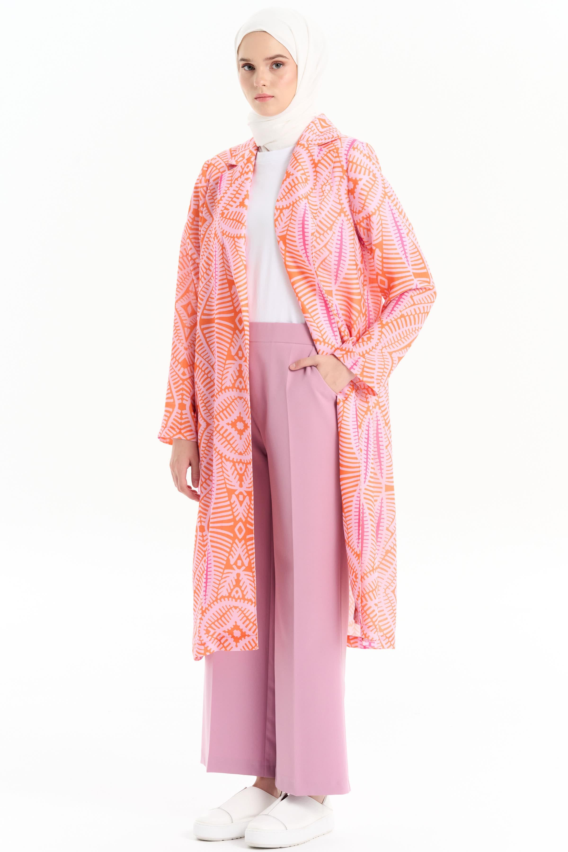 Beli Lastikli Culotte Pantolon - Pudra TUGBA