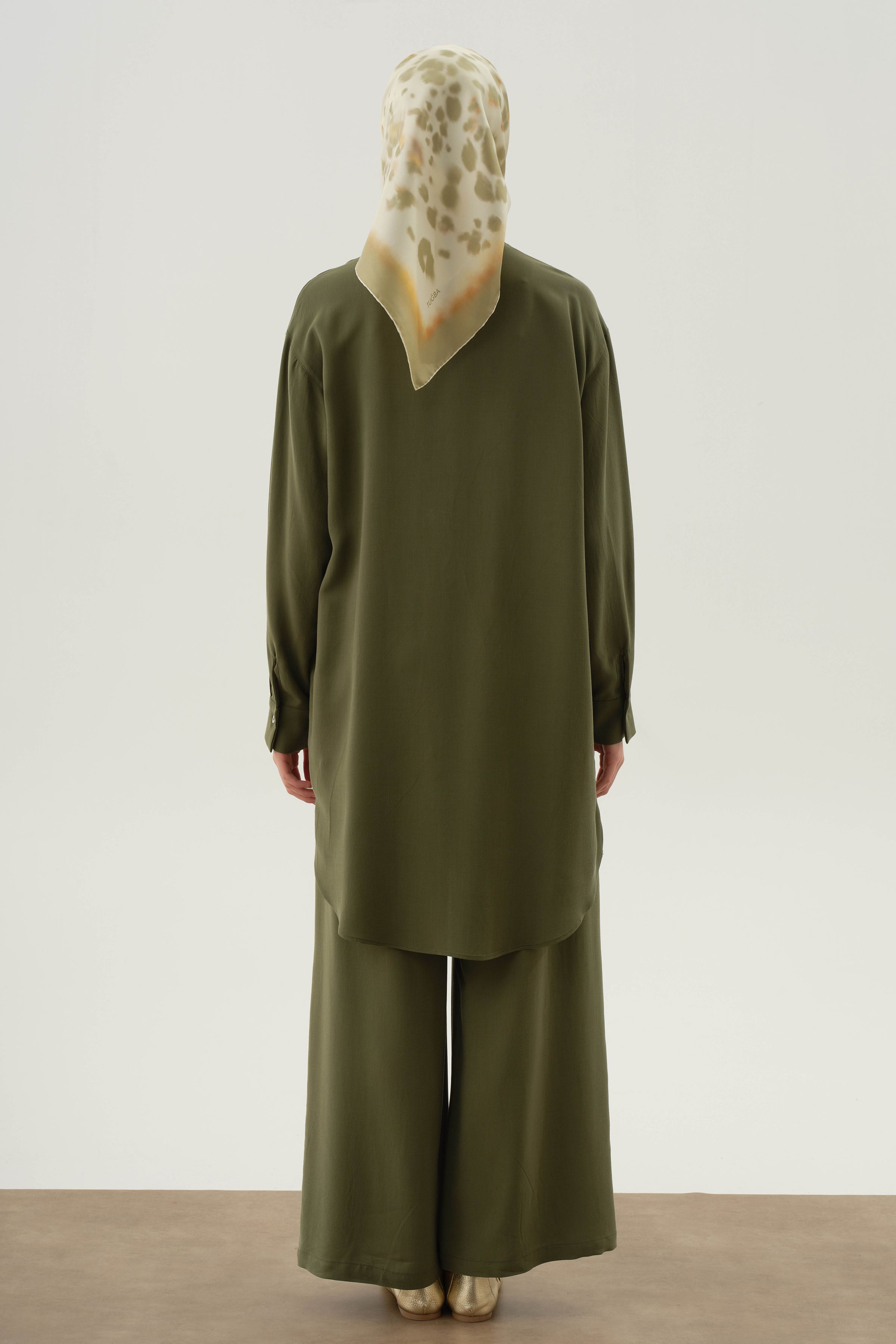 Beli Lastikli Pantolon - Haki TUGBA