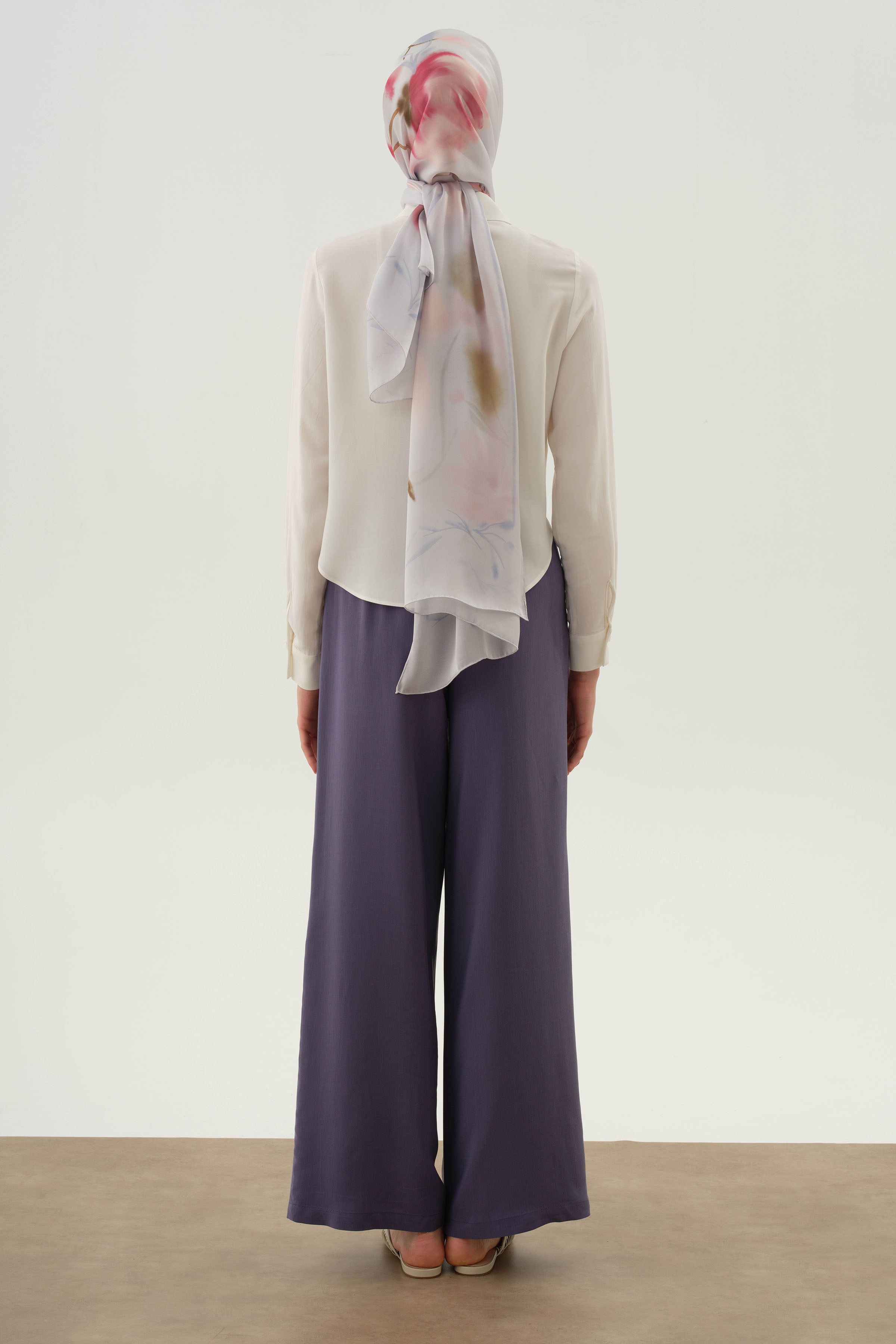 Beli Lastikli Pantolon - İndigo TUGBA