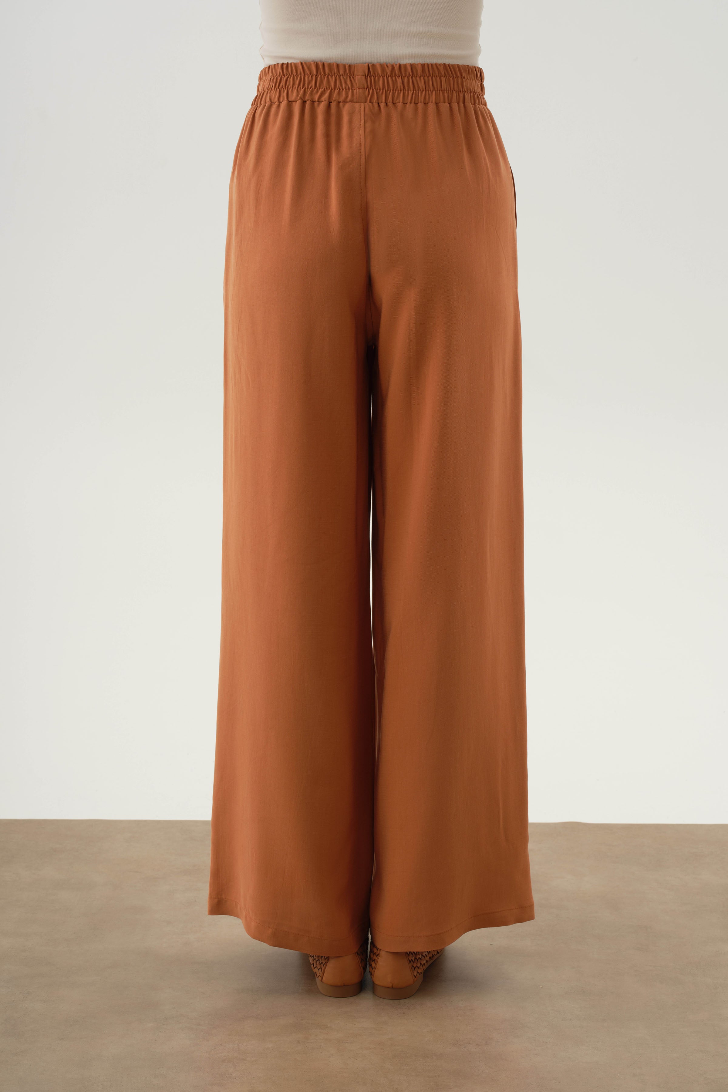 Beli Lastikli Pantolon - Tarçın TUGBA