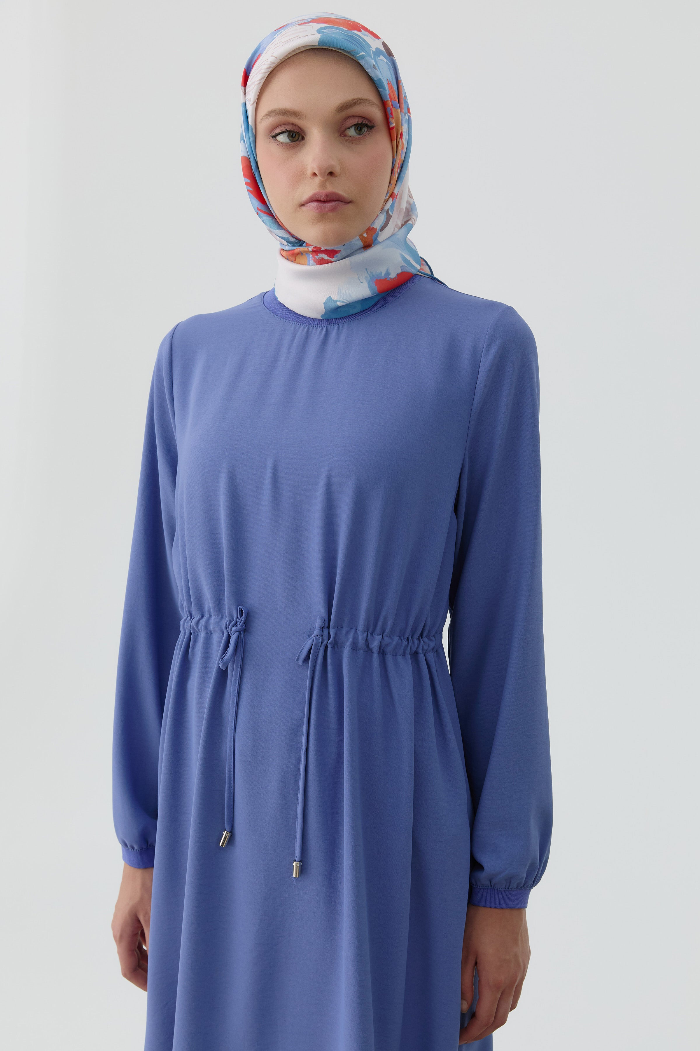 Beli Bağcık Detaylı Ribanalı Tunik - Havacı TUGBA