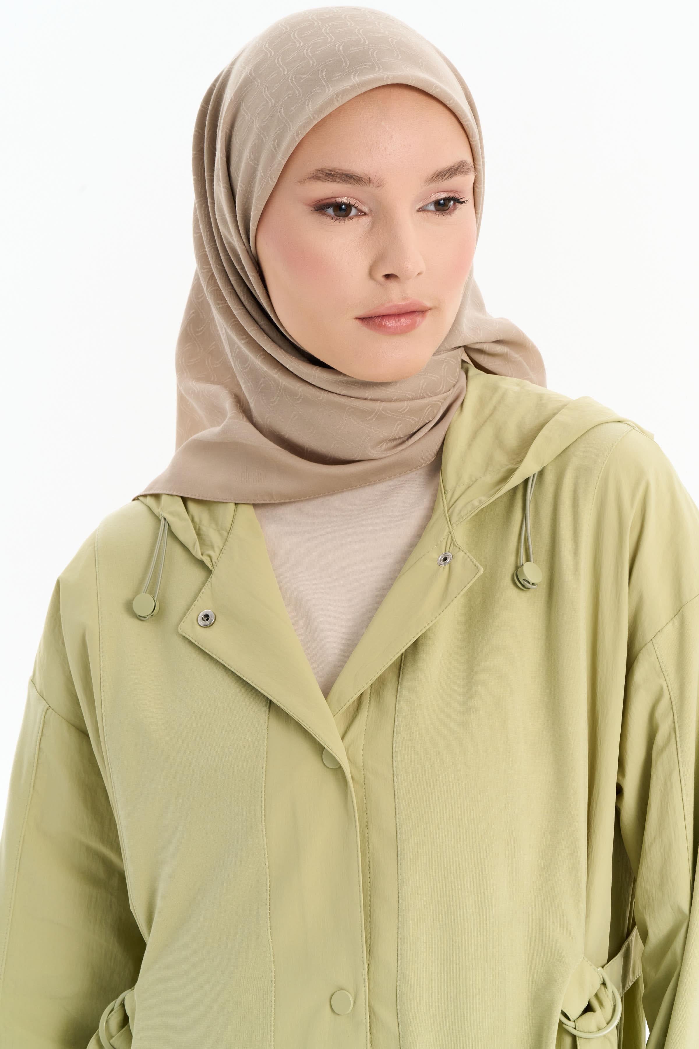 Dalga Desen Pamuk Eşarp - Taş TUGBA